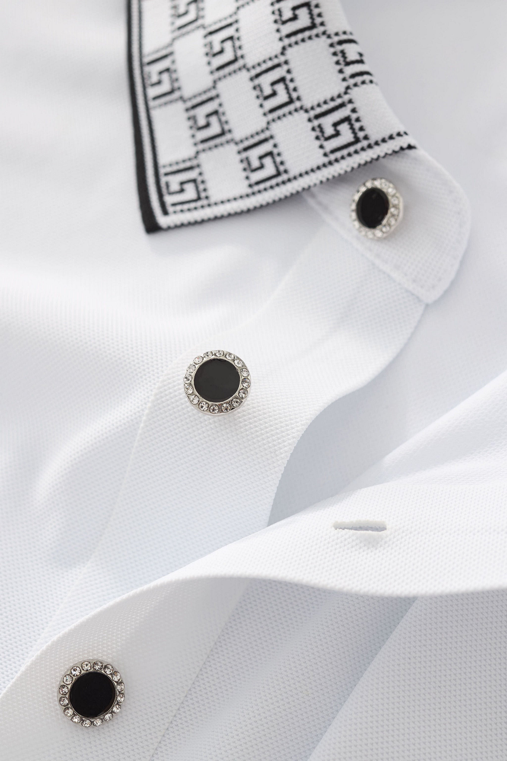 Monogram Trim Performance Polo - El baron WHITE