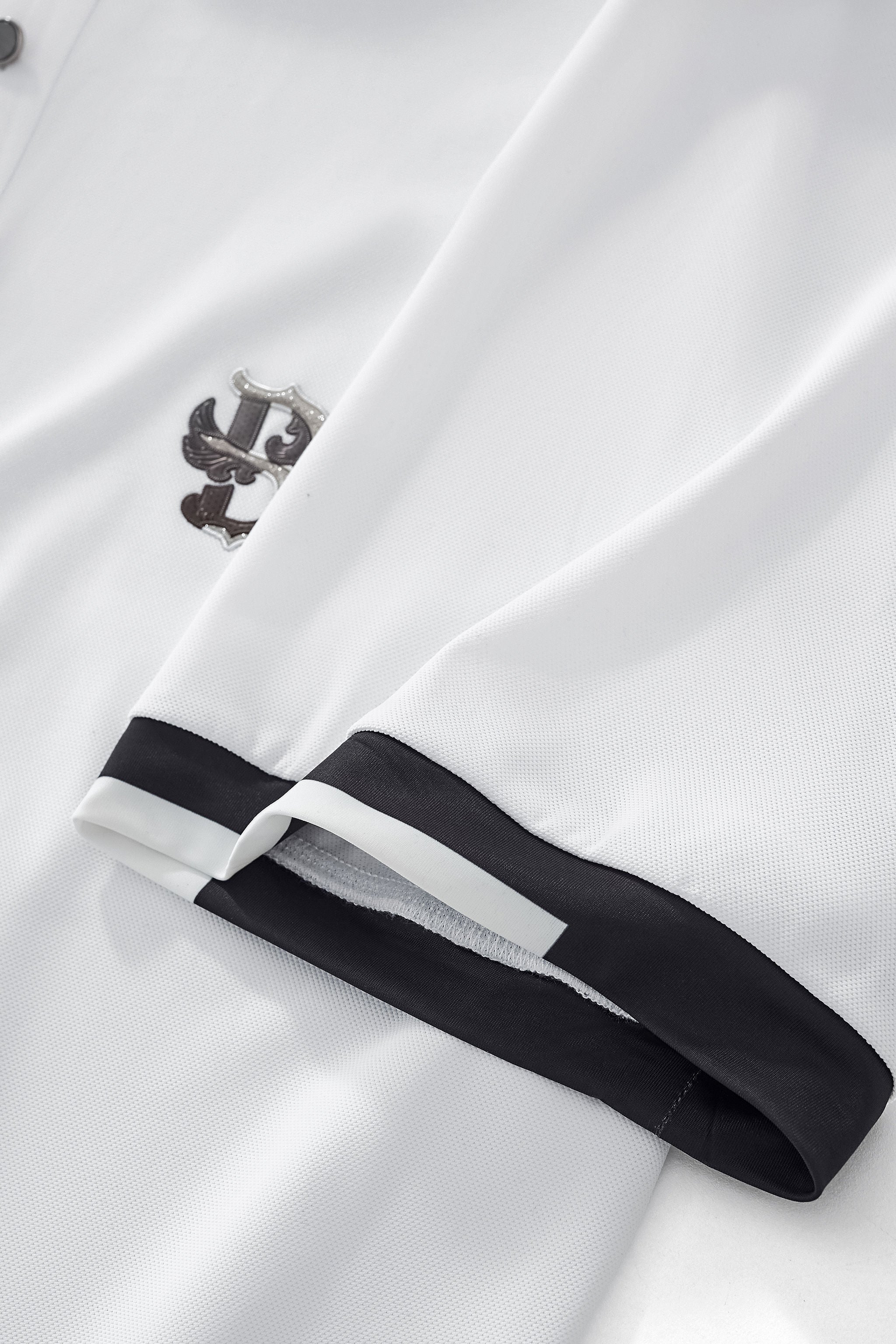 Contrast Trim Performance Polo - El Baron WHITE