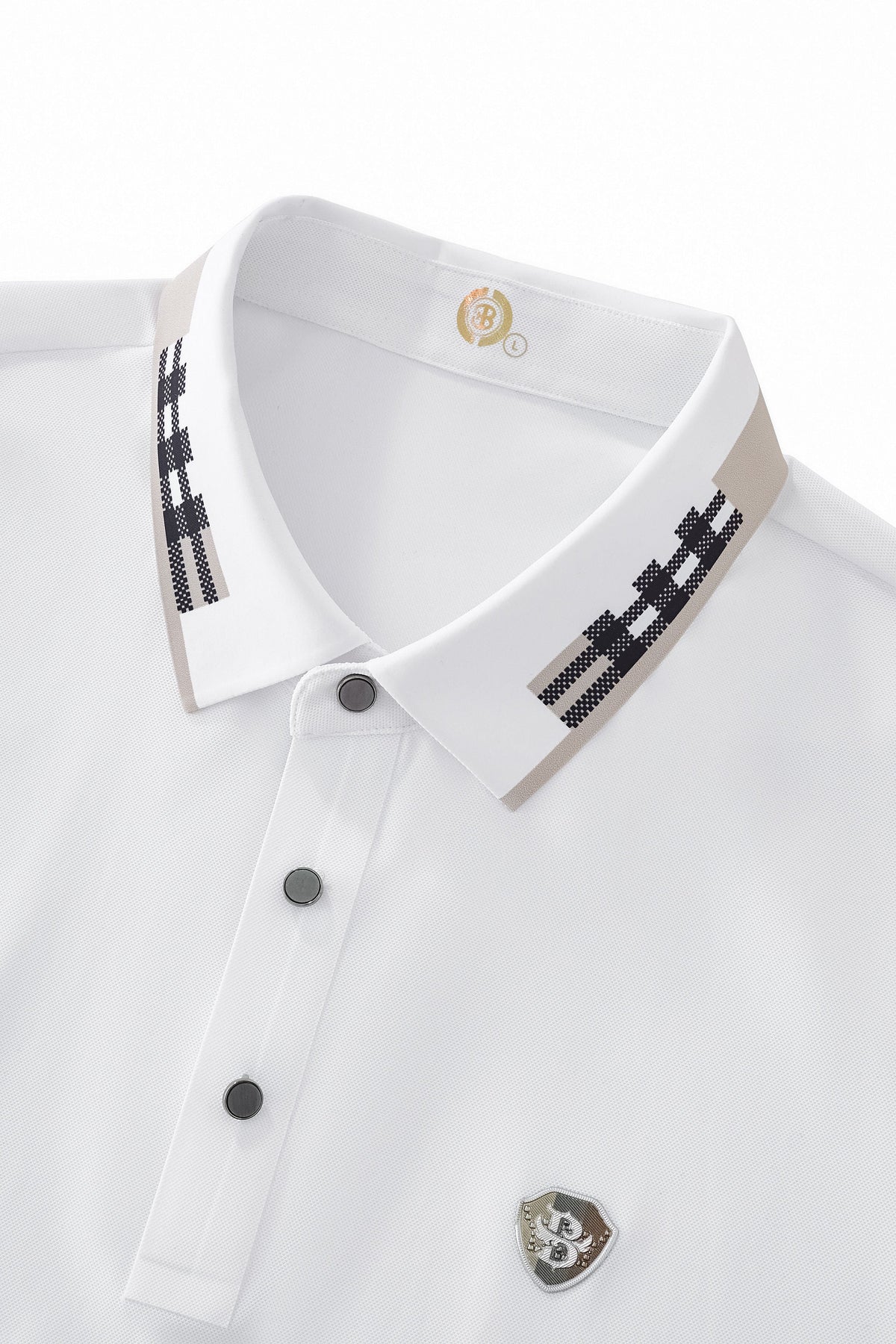 Signature Trim Performance Polo – El Baron WHITE