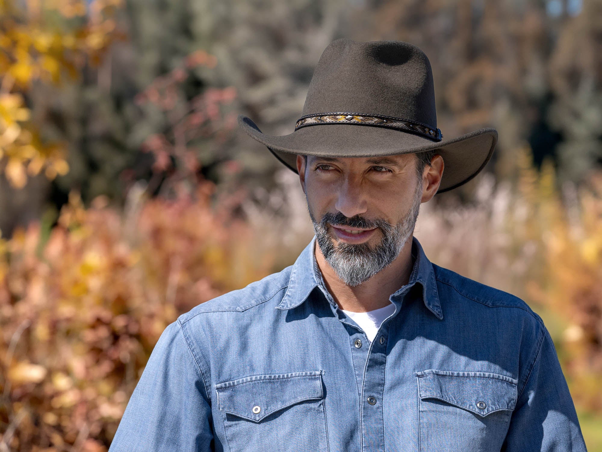 Coltrane Wool Felt Fedora. Wide Brim