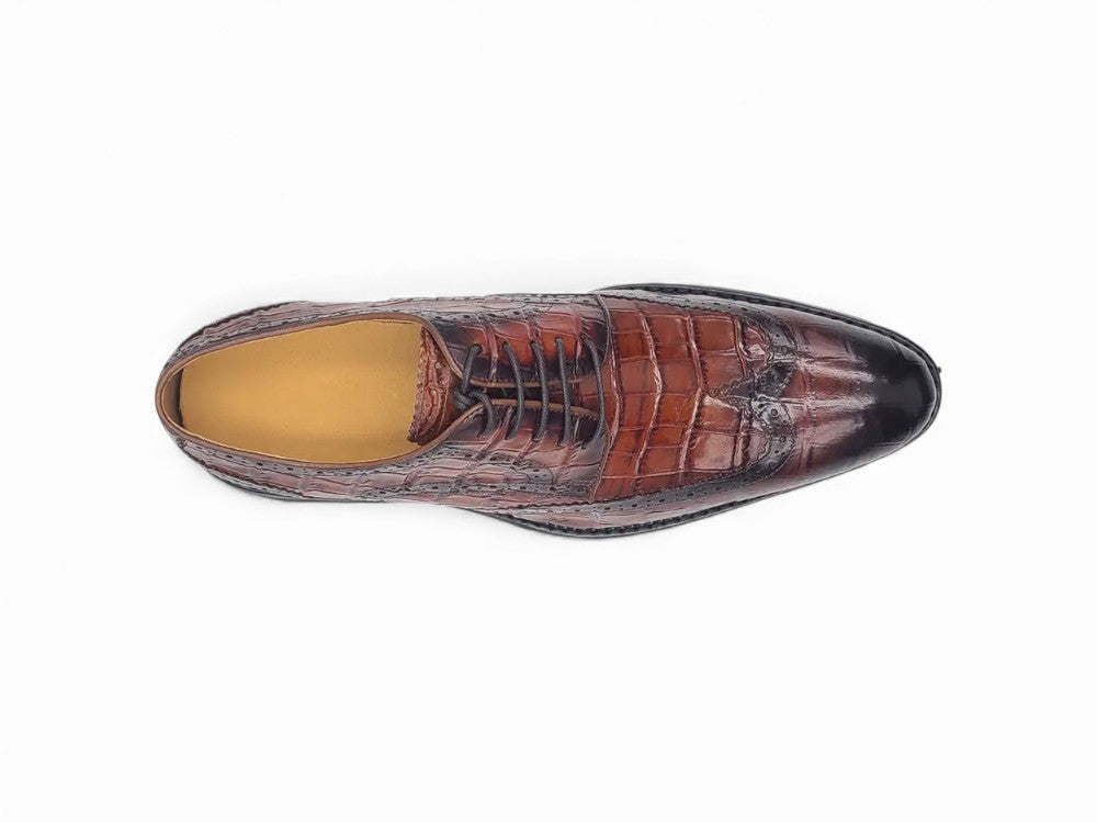 Blucher Style Alligator Embossed Oxford