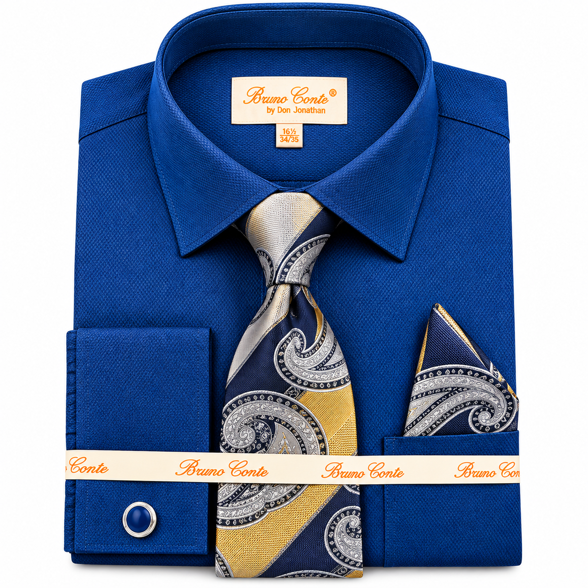 Bruno Contee 1194 Shirt Tie Set Navy