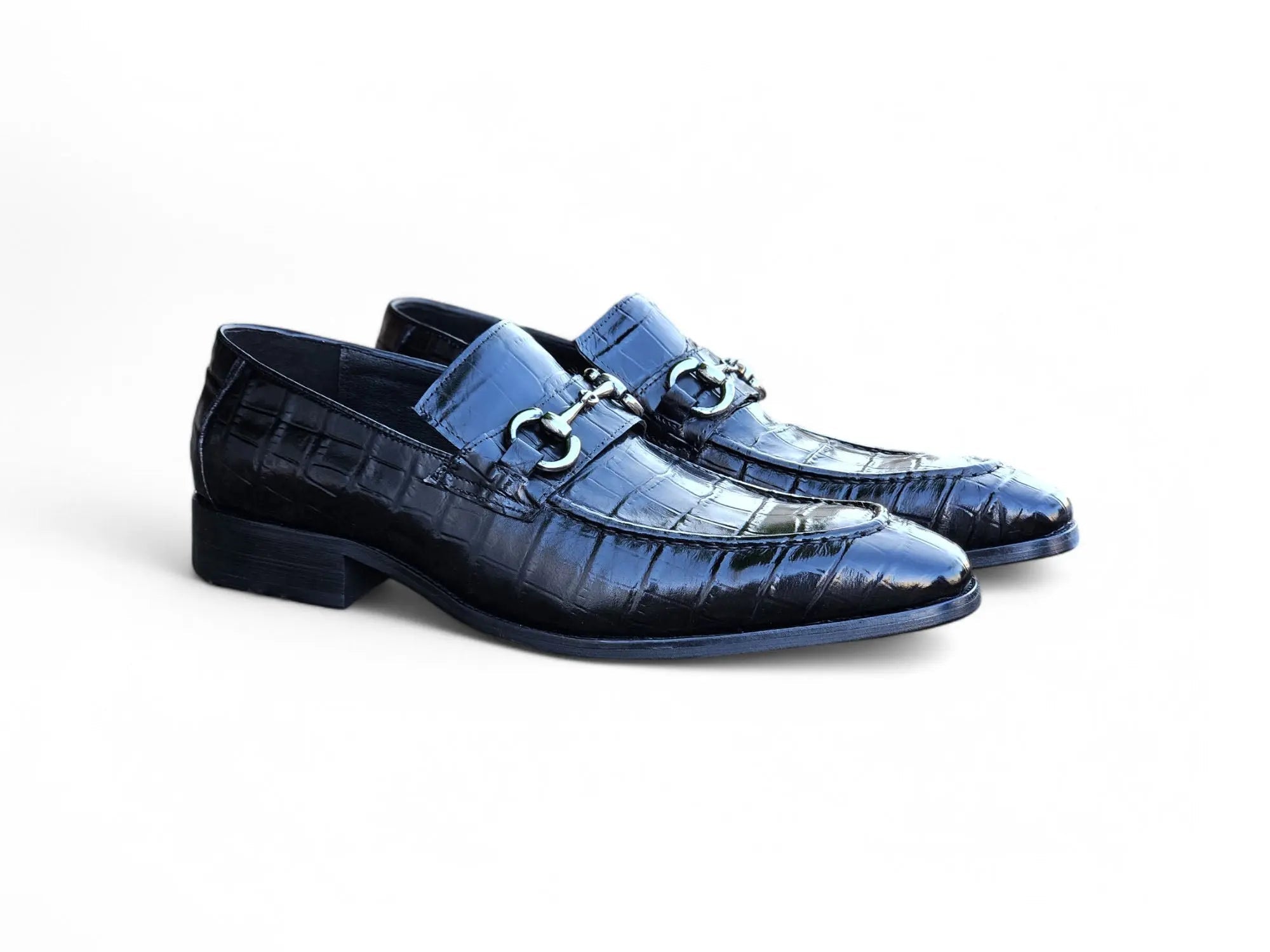 Buckle Loafer w Gator Embossed Leather