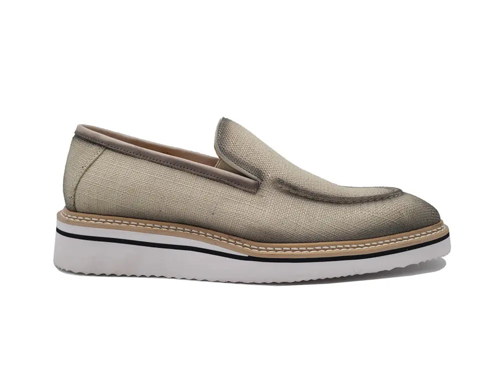 Burnished Linen Loafer