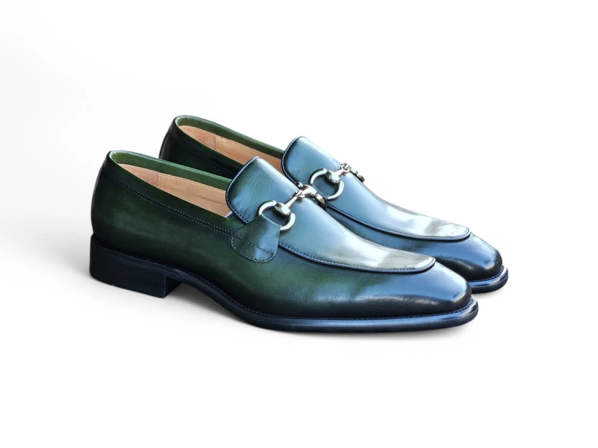 Burnished Calfskin Horsebit Loafer