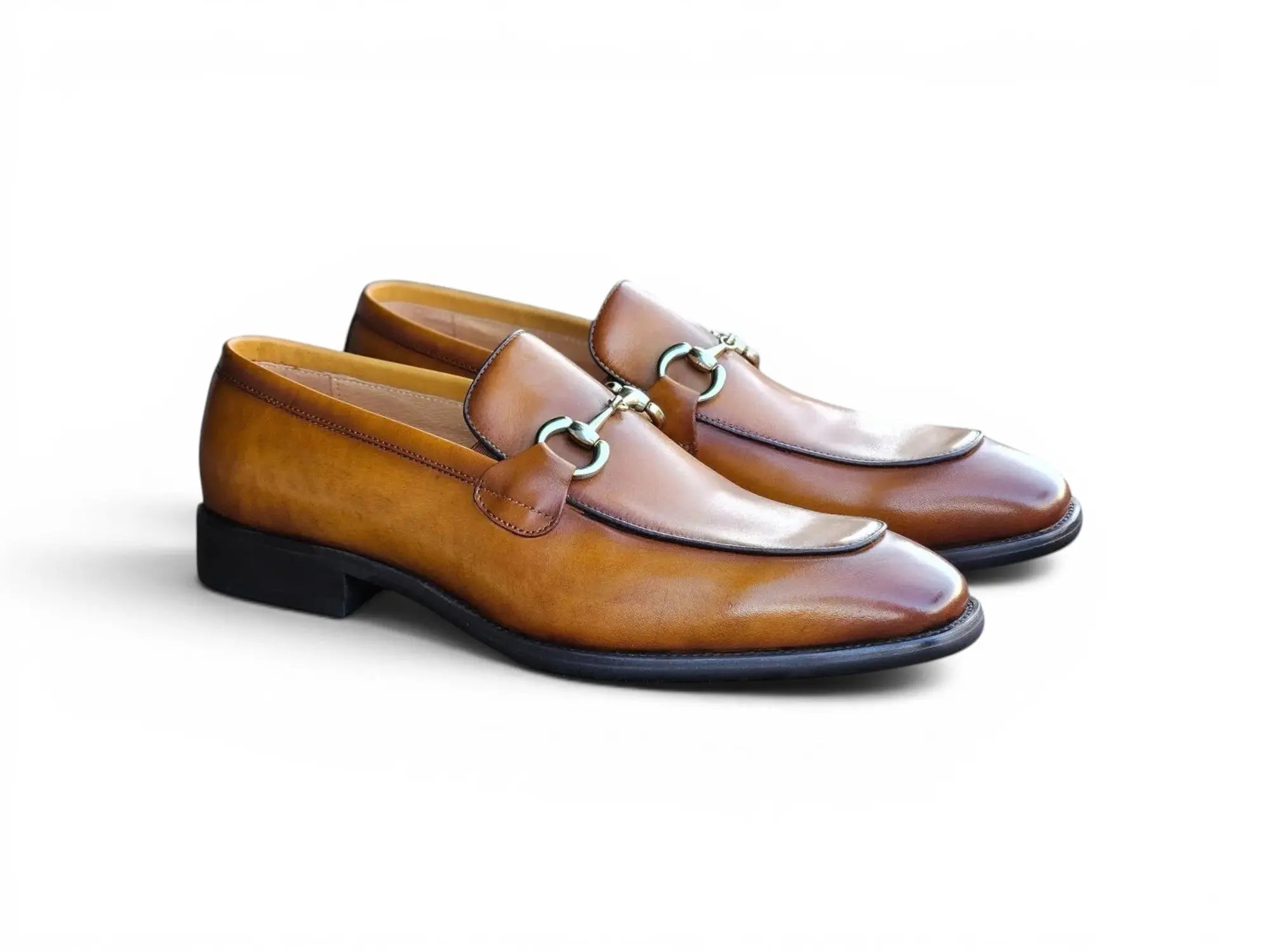 Burnished Calfskin Horsebit Loafer