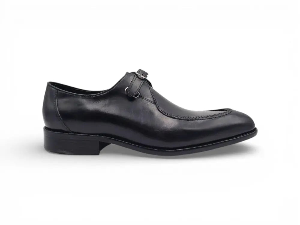 Burnished Moc Toe Single Monk Loafer