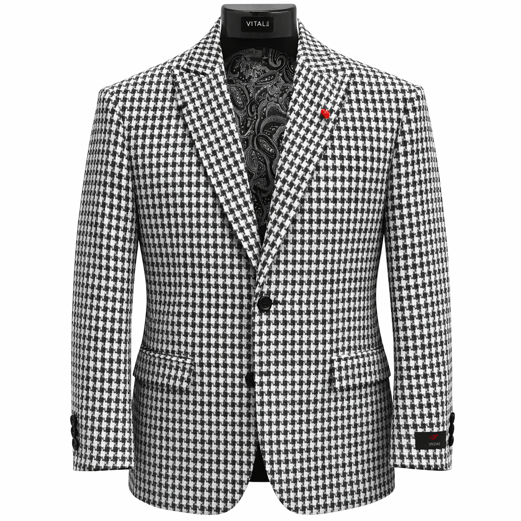 Vitali C8412 Single Breast Blazer Black