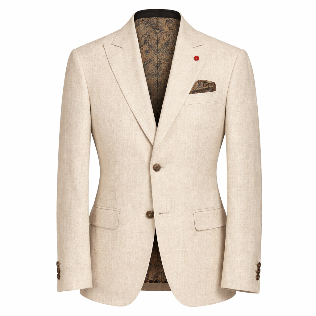 Vitali C5190 Single Breast Blazer Natural