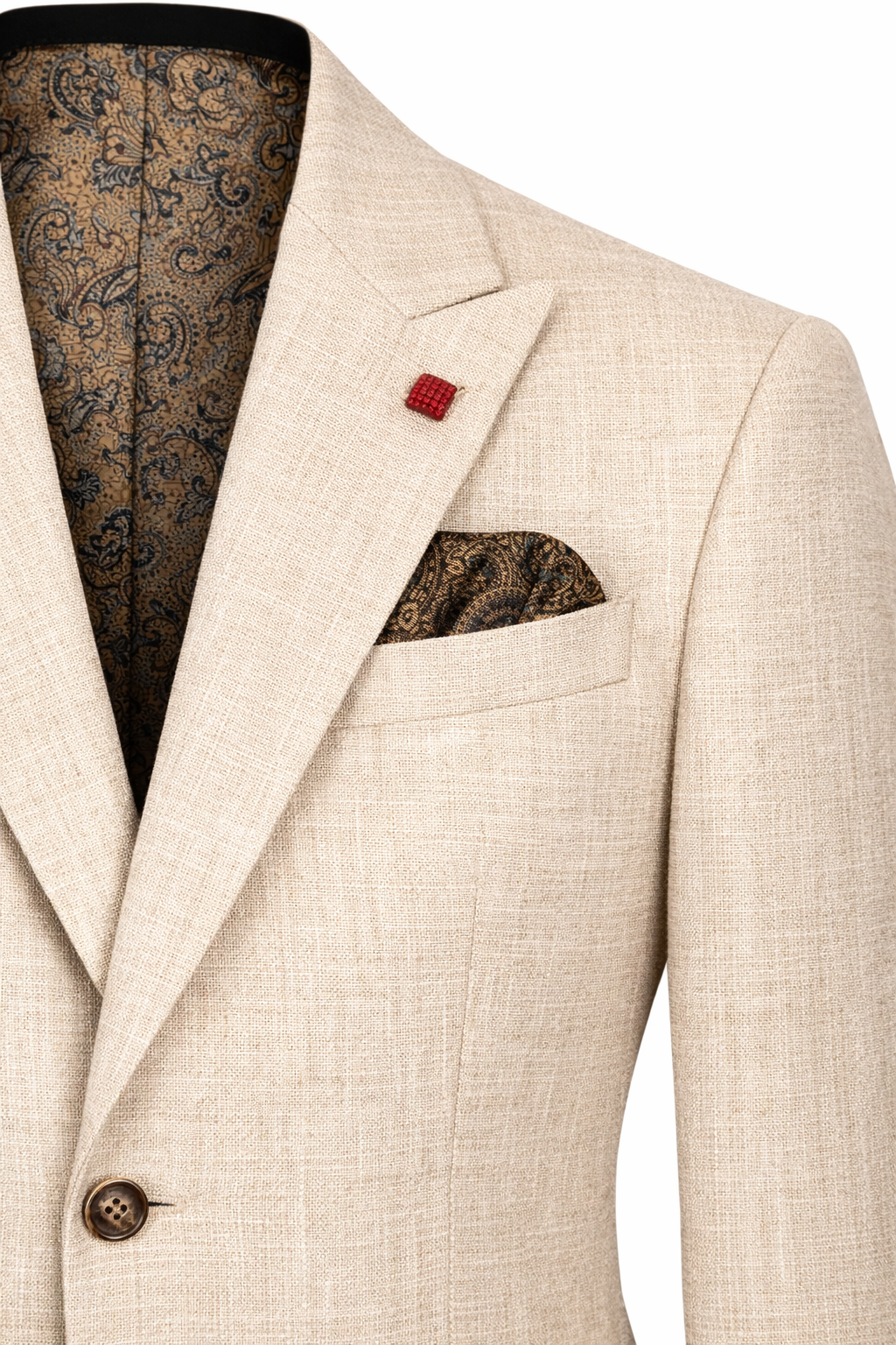 Vitali C5190 Single Breast Blazer Natural