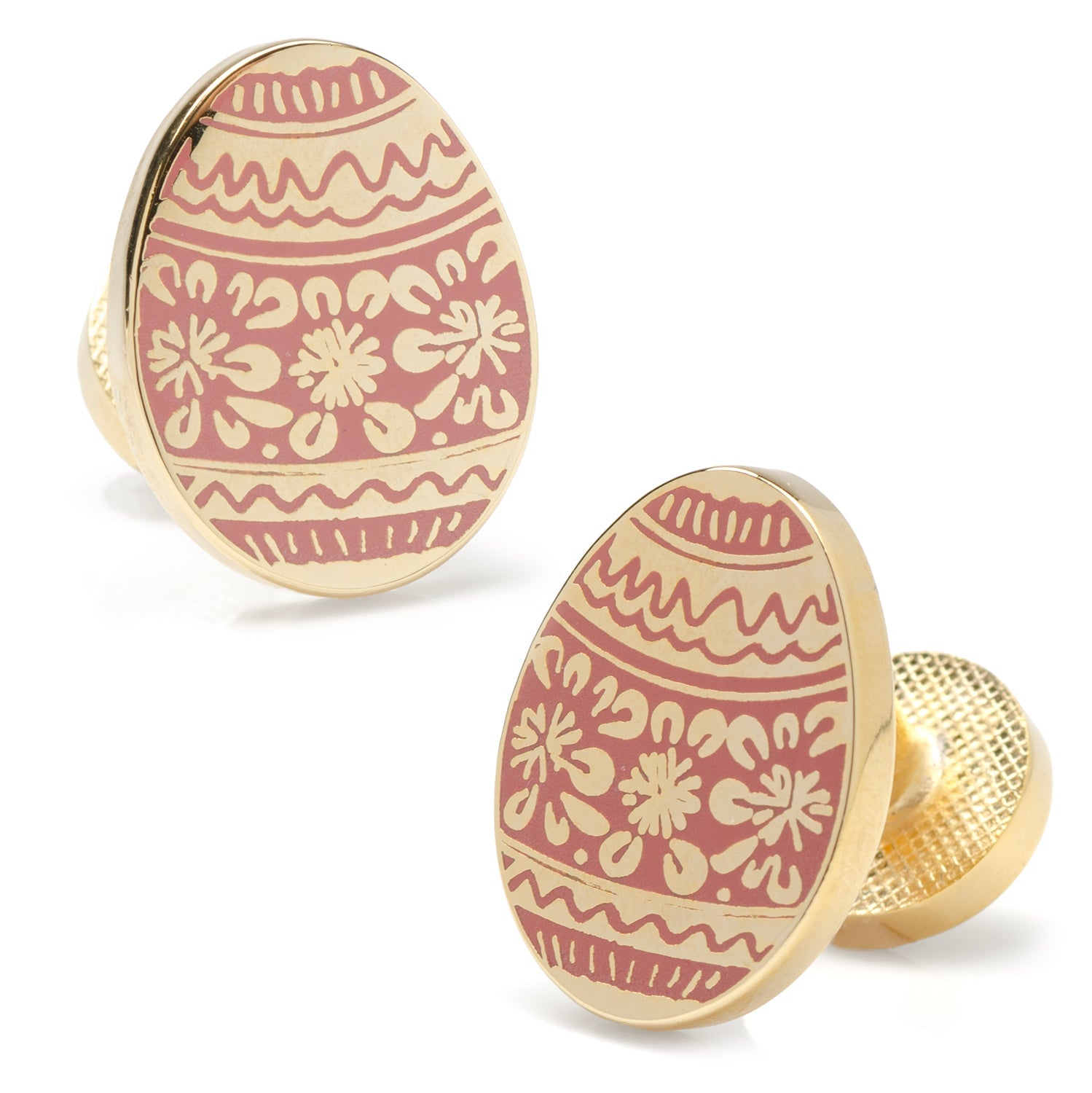 Decorative Dark Blush Egg Cufflinks