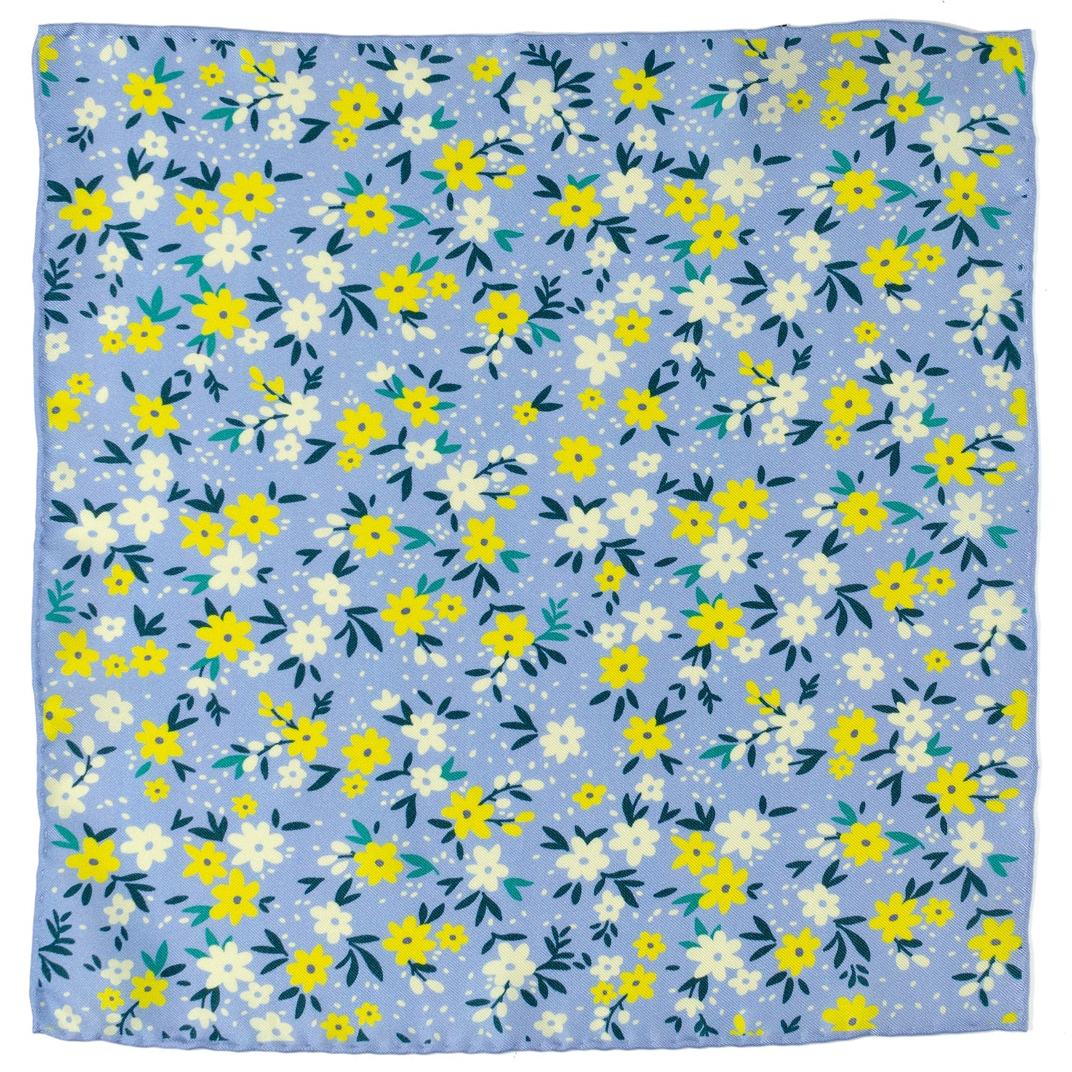 Floral Blue Pocket Square