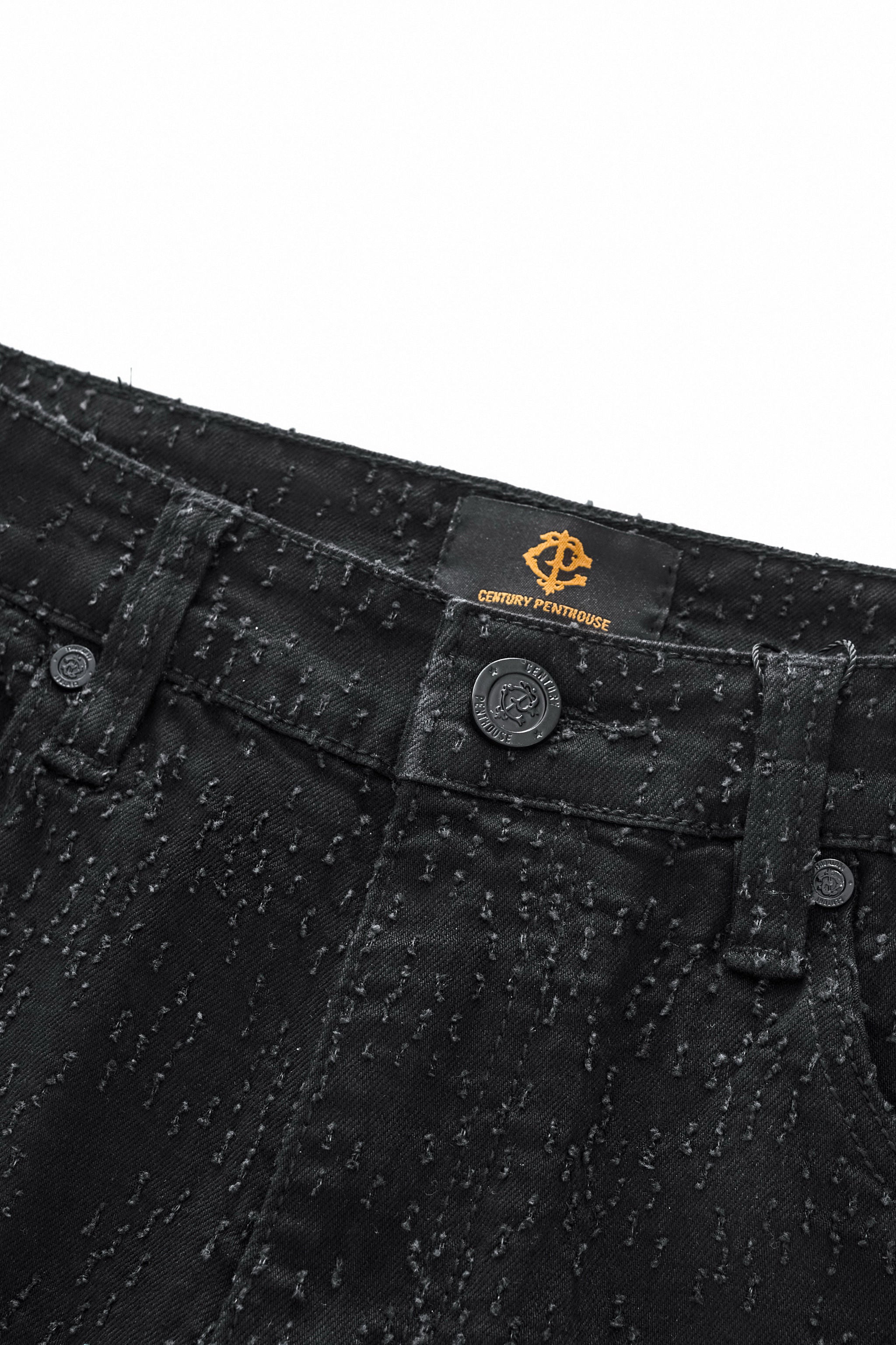 Sanctum Cross Denim Pant – Century Penthouse BLACK/BLACK