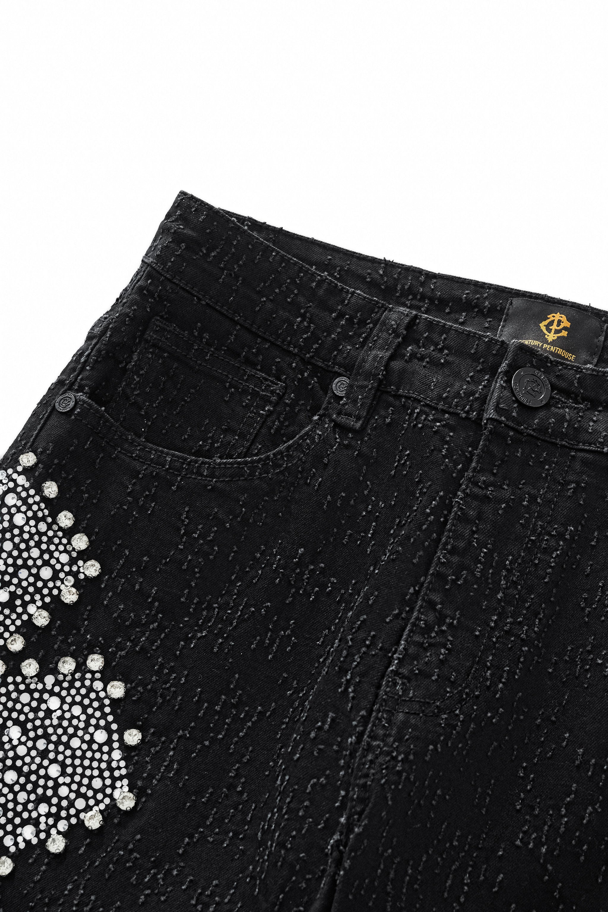 Sanctum Cross Denim Pant – Century Penthouse BLACK/SILVER