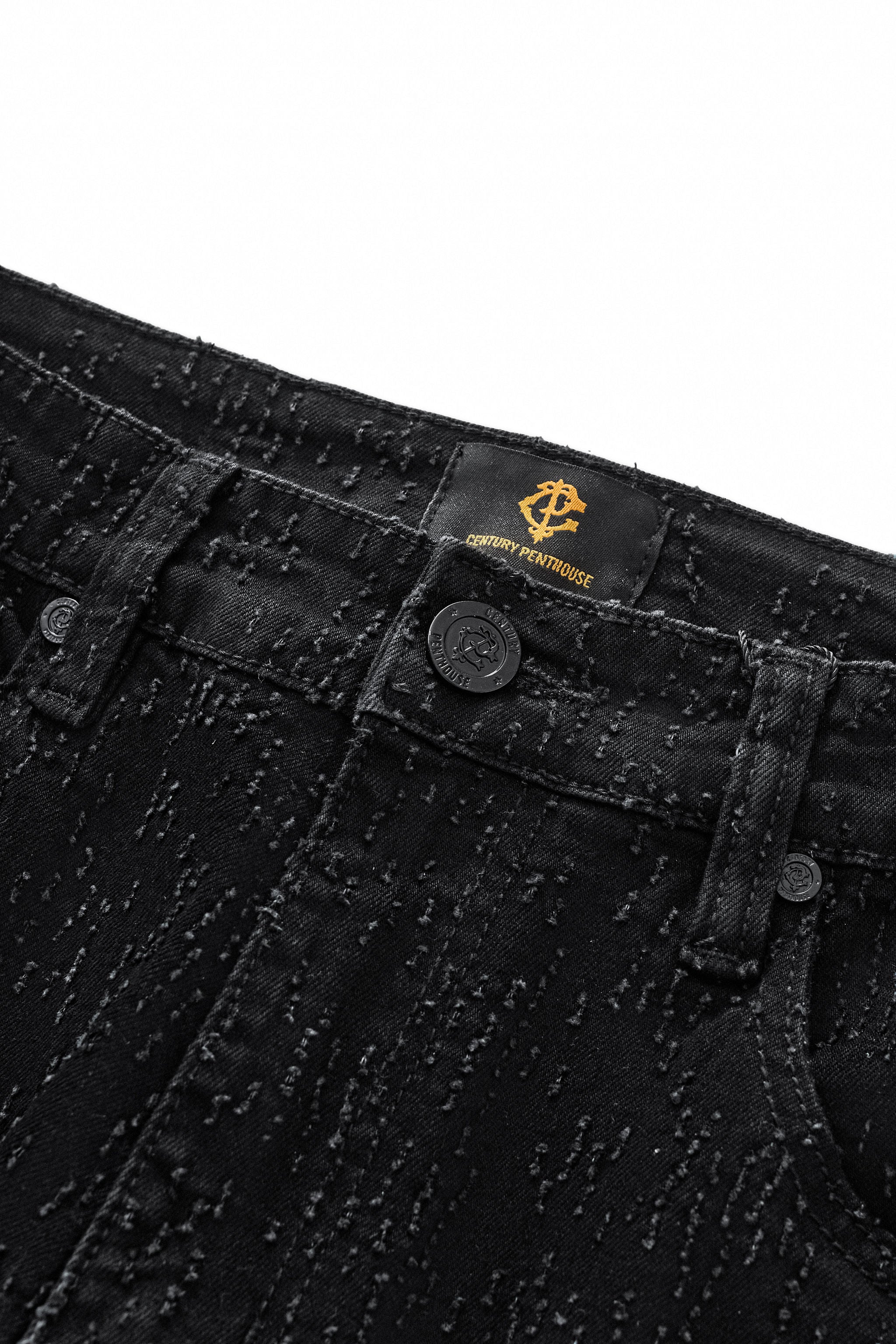 Sanctum Cross Denim Pant – Century Penthouse BLACK/SILVER