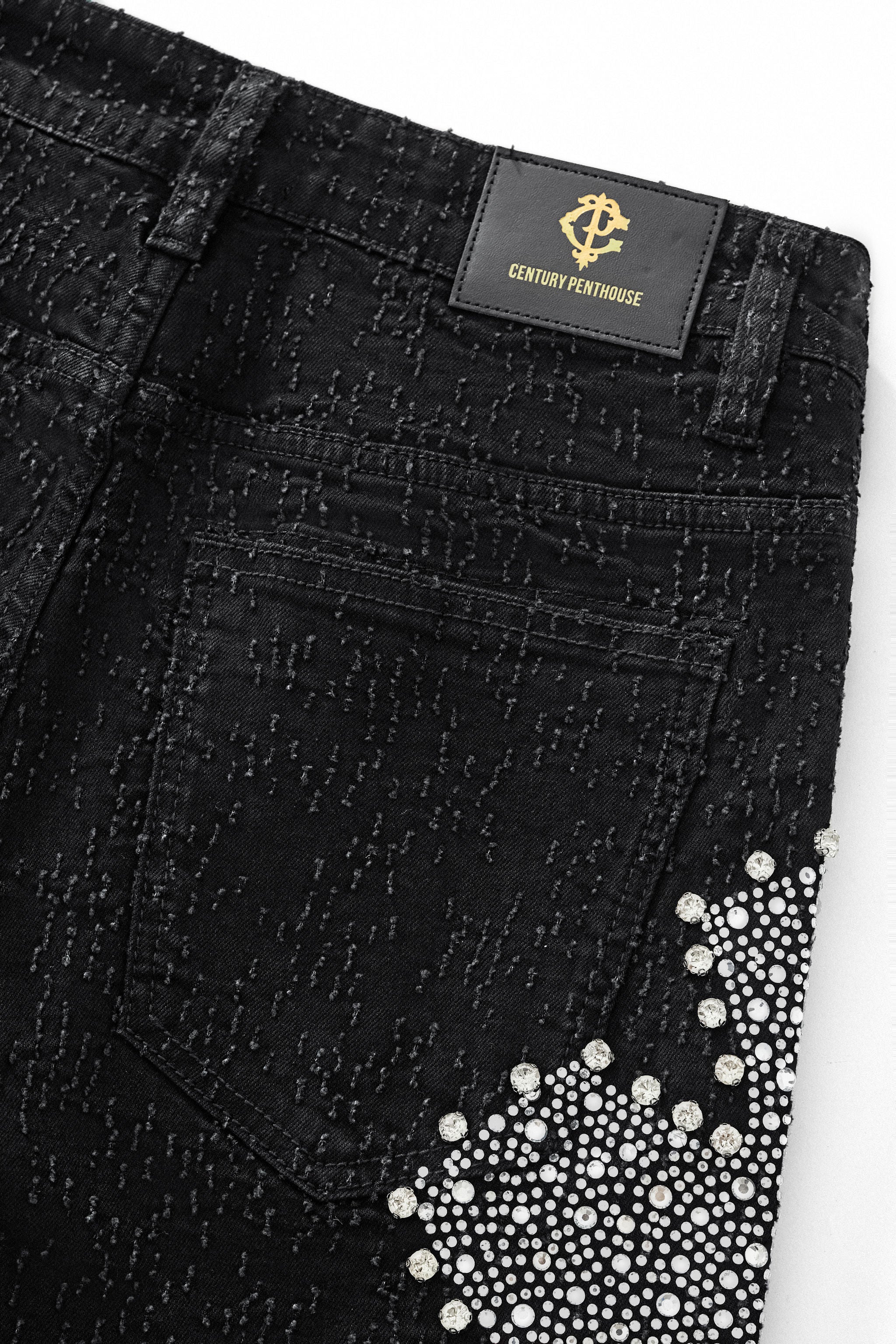 Sanctum Cross Denim Pant – Century Penthouse BLACK/SILVER