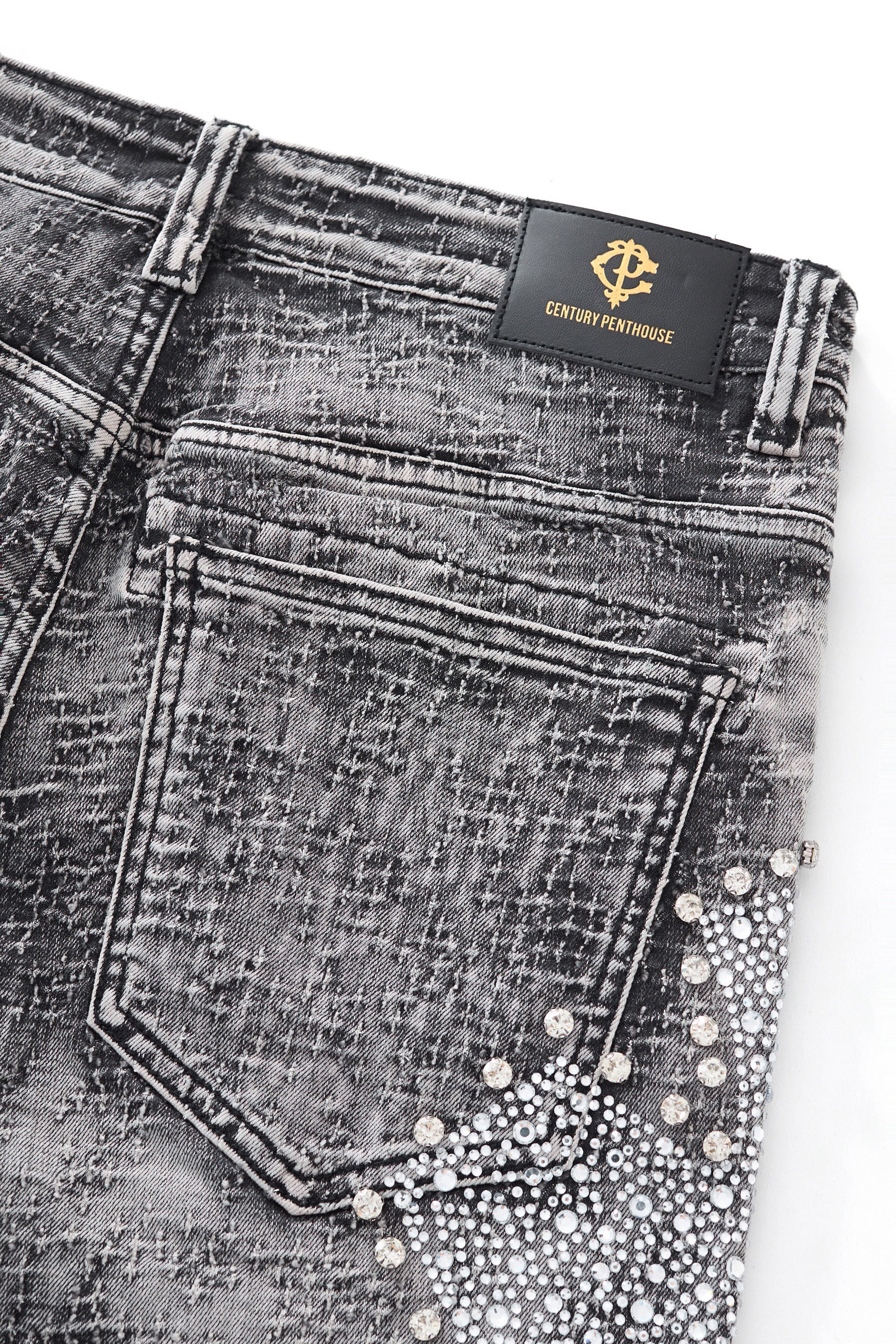 Sanctum Cross Denim Pant – Century Penthouse GREY