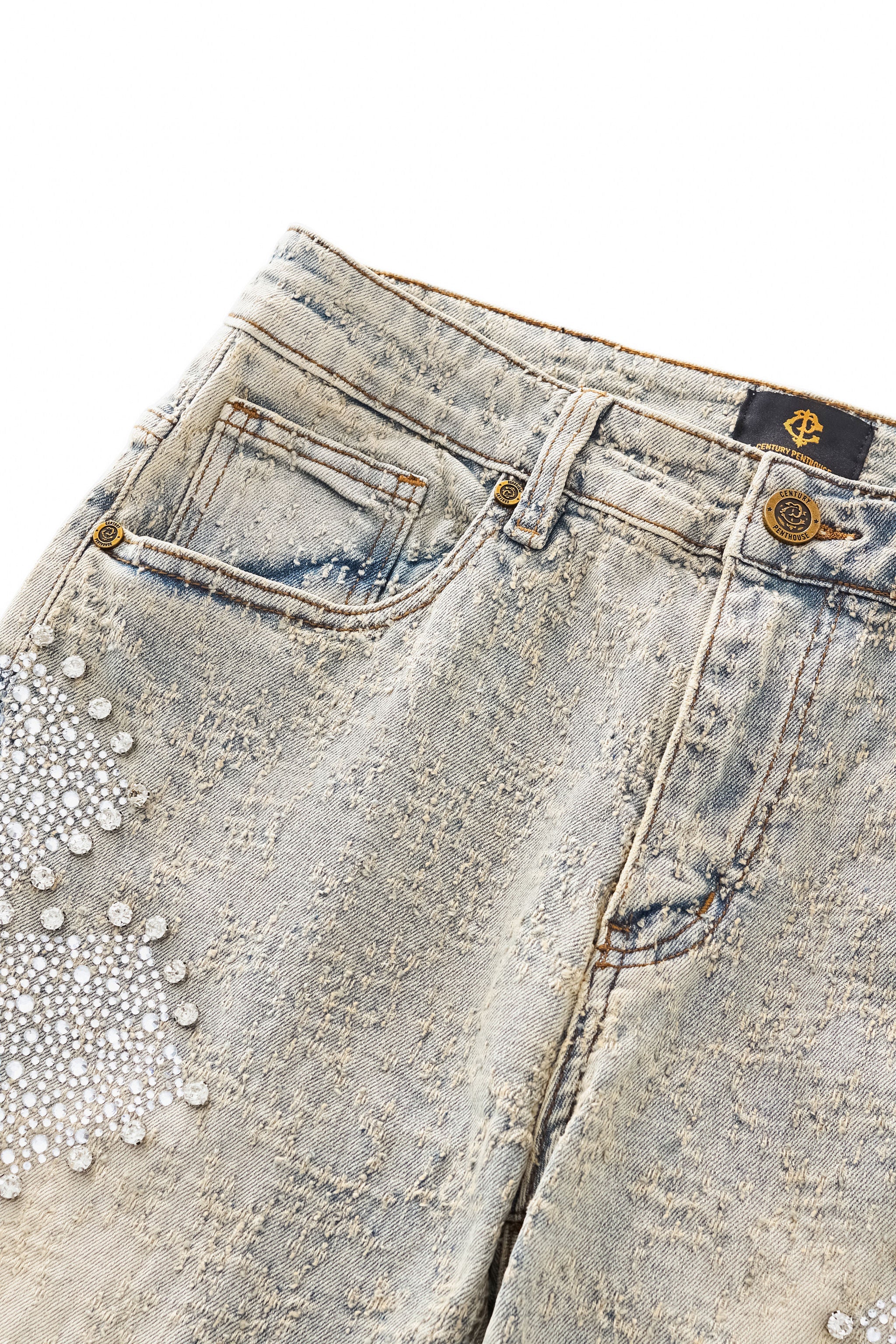 Sanctum Cross Denim Pant – Century Penthouse TAN