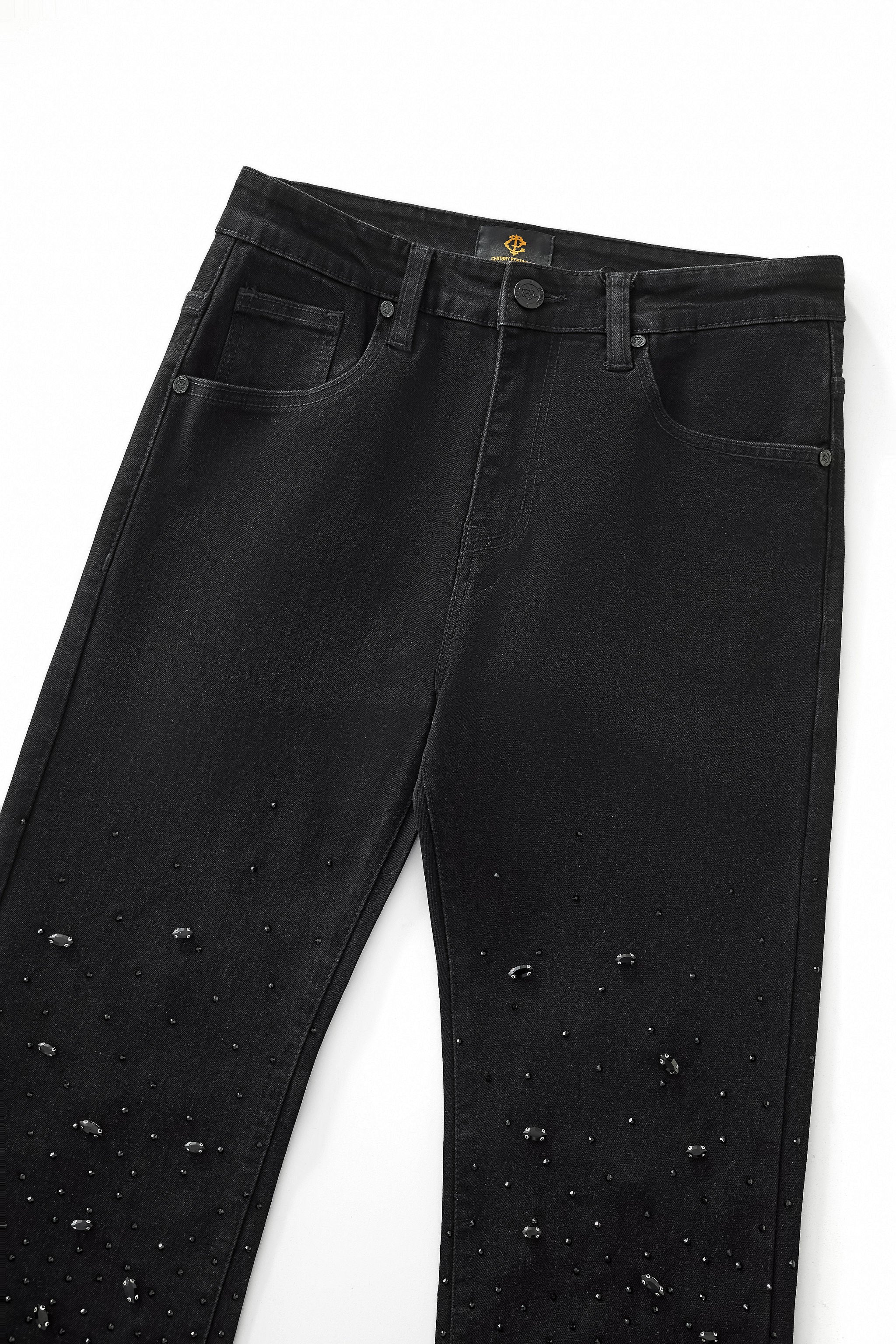 Celestial Stud Denim Pant – Century Penthouse BLACK