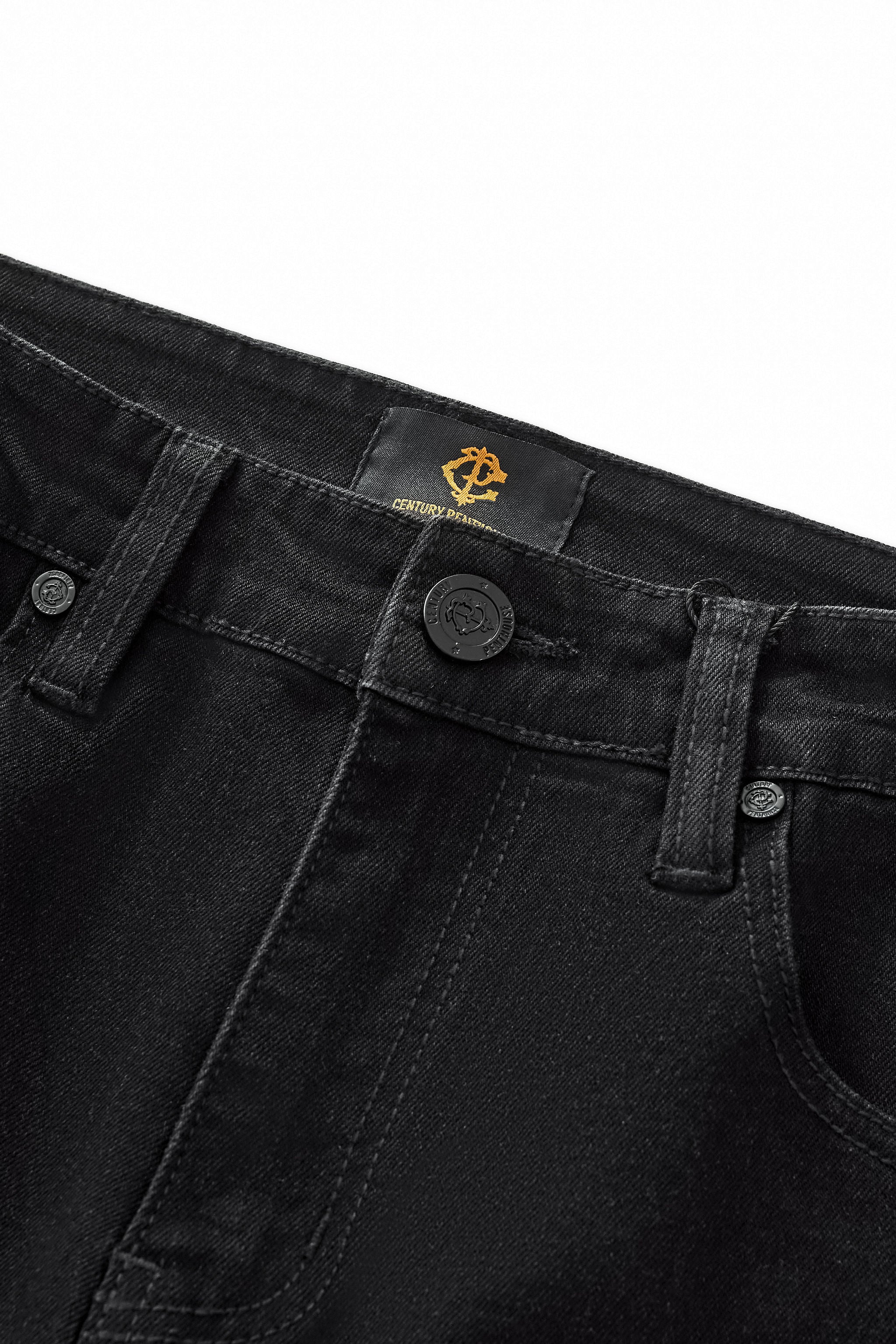 Celestial Stud Denim Pant – Century Penthouse BLACK