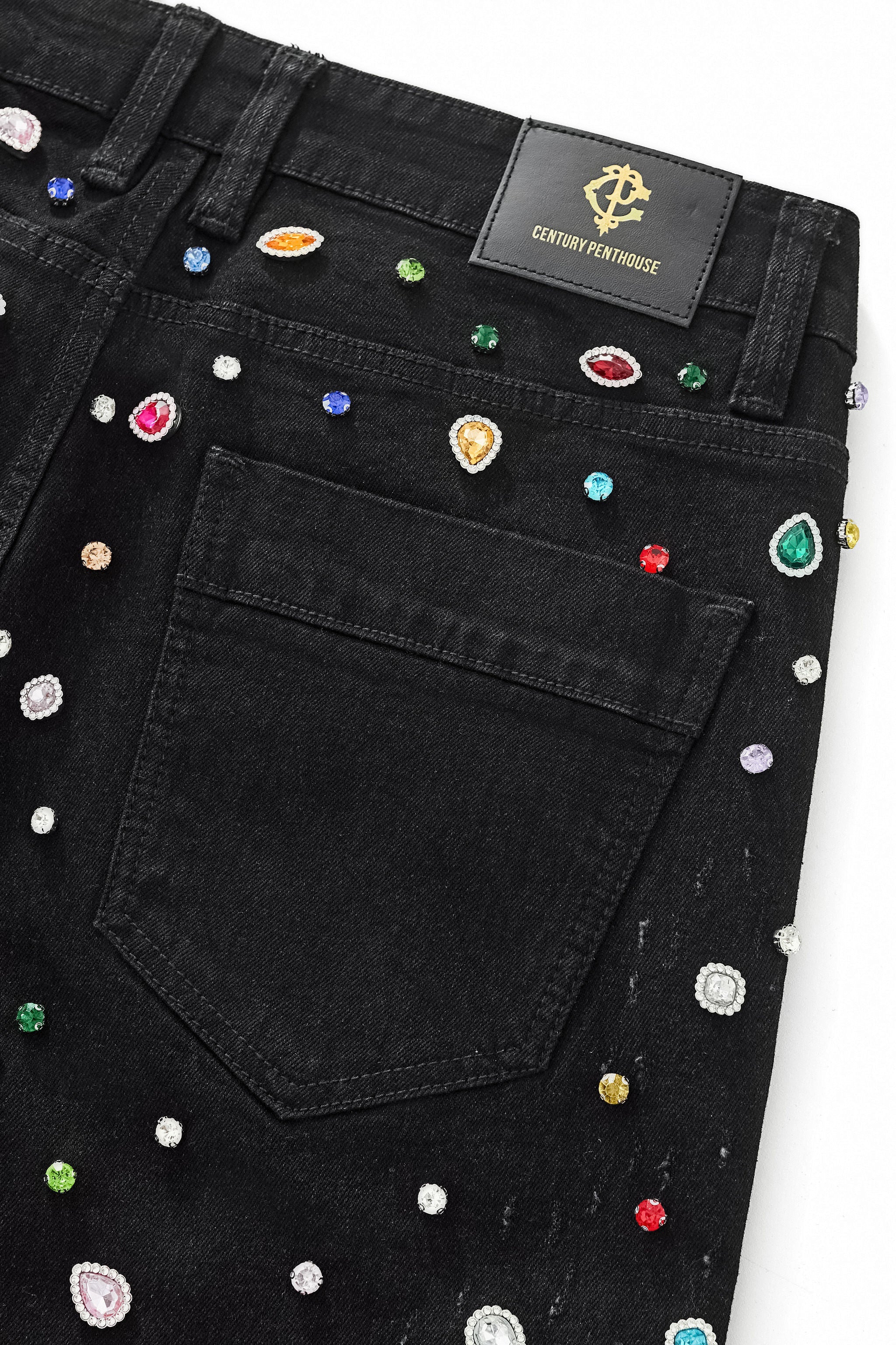 Prism Gem Denim Pant – Century Penthouse BLACK