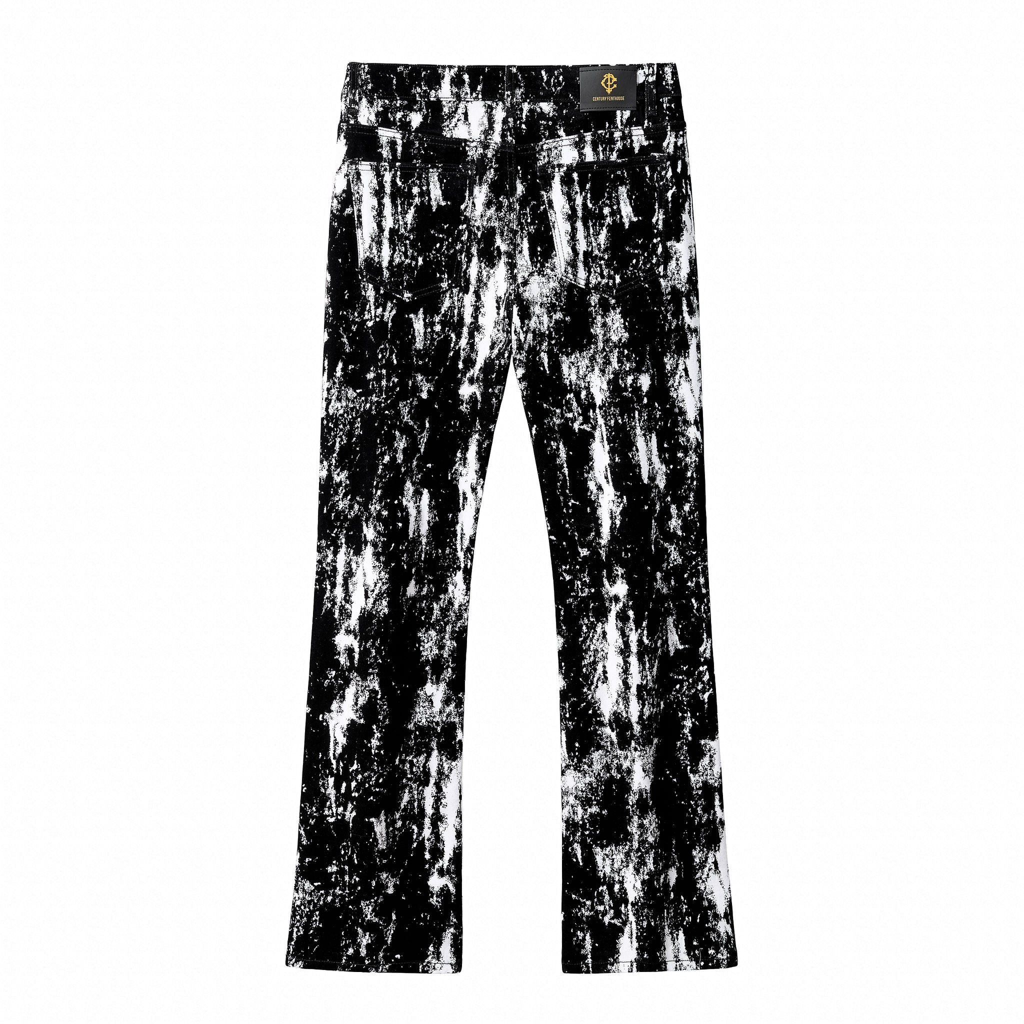 Flocked Eclipse Denim Pant – Century Penthouse BLACK