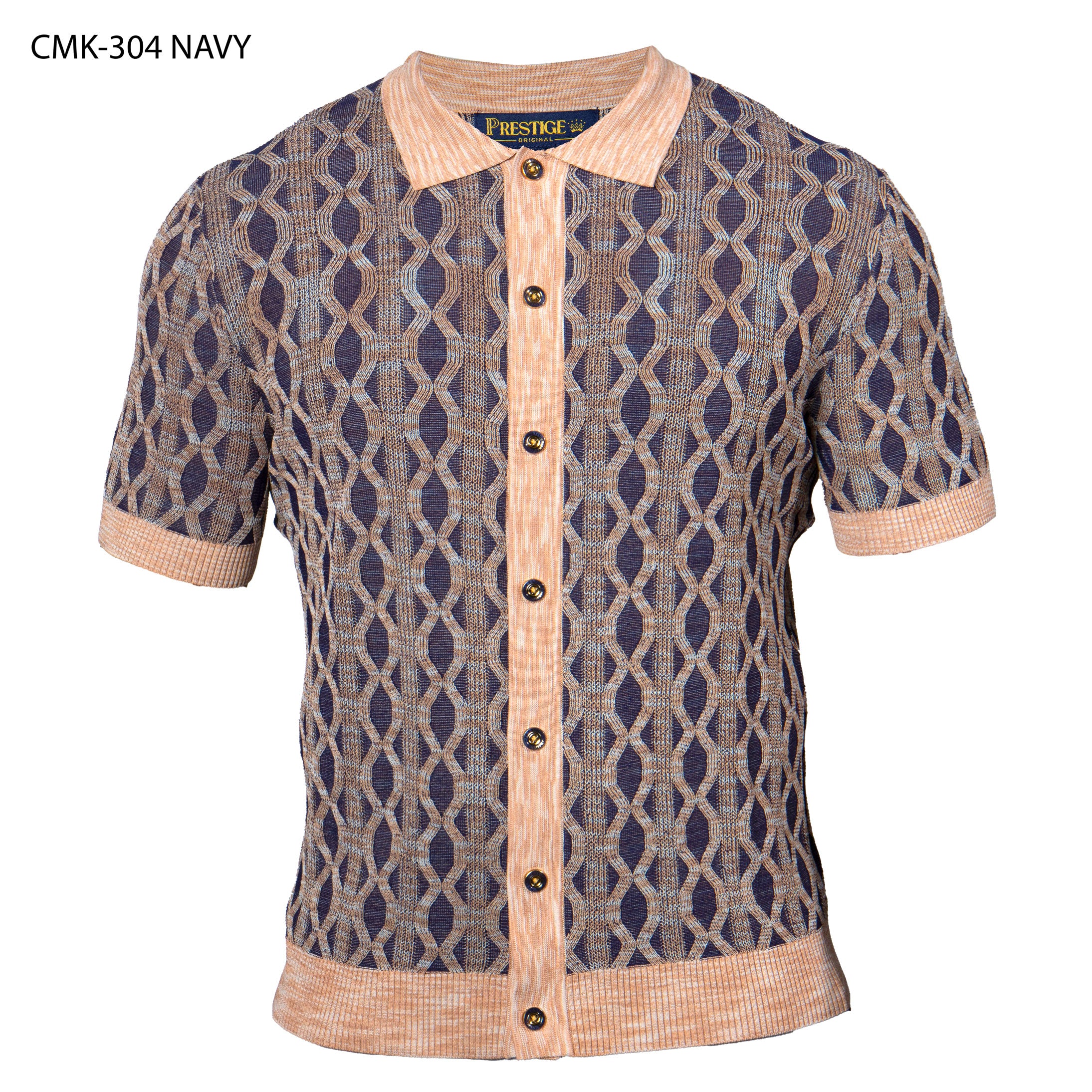 Prestige CMK-304 Luxury Short Sleeve Knit Navy