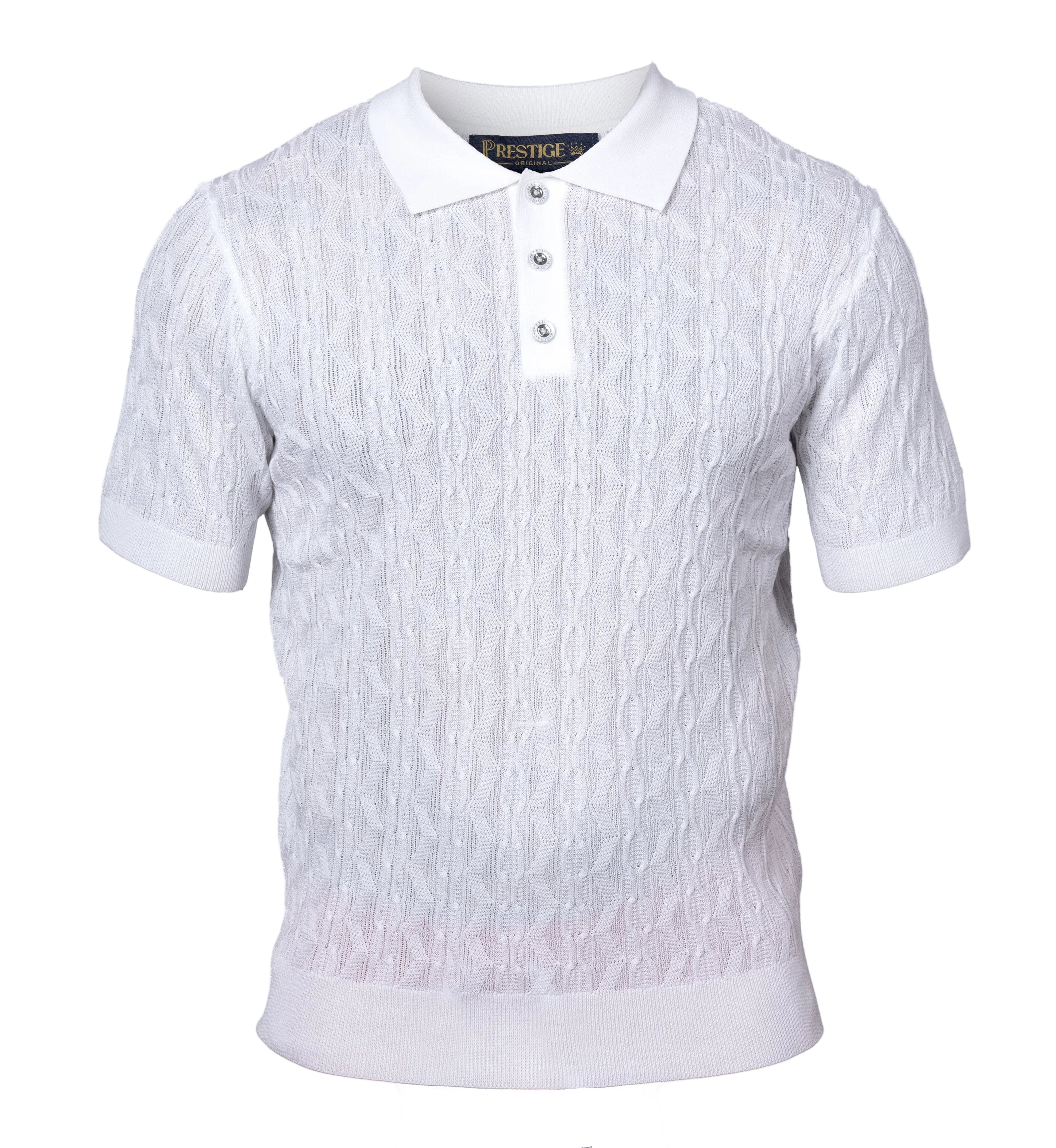 Prestige CMK-6001 Short Sleeve Knit White