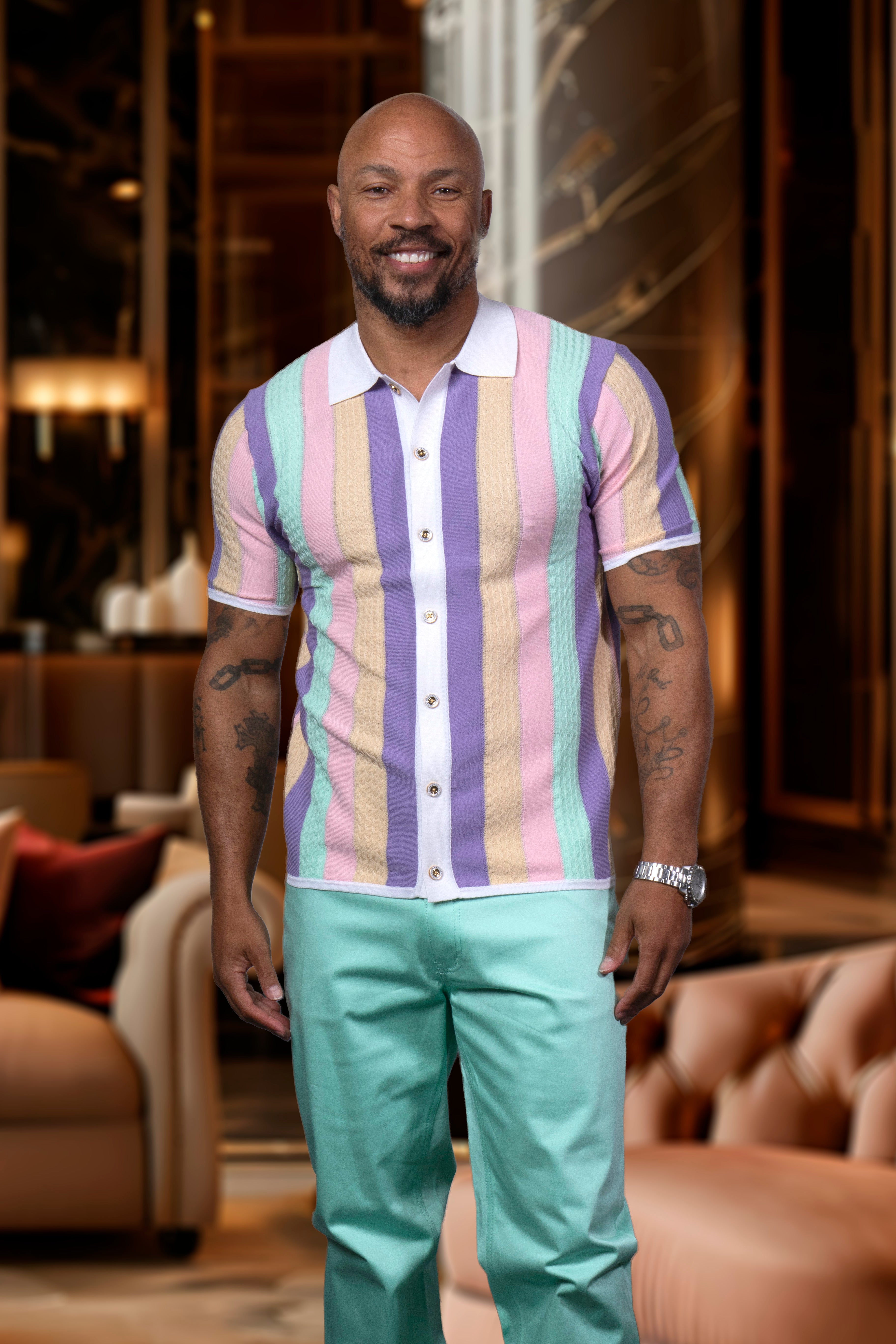 Prestige CMK-6025 Short Sleeve Knit Lilac