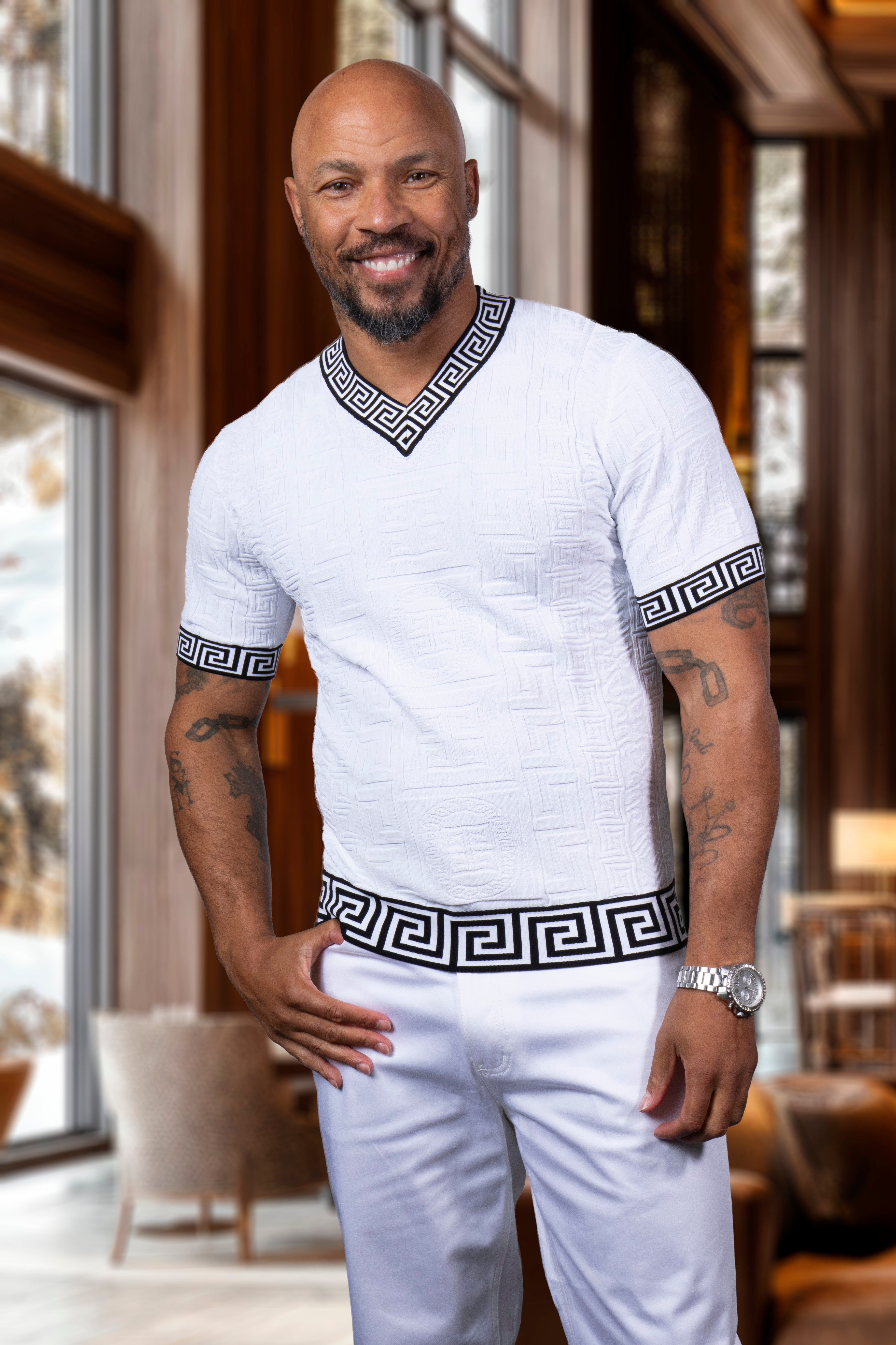 Prestige CMK-6032 Short Sleeve Knit White