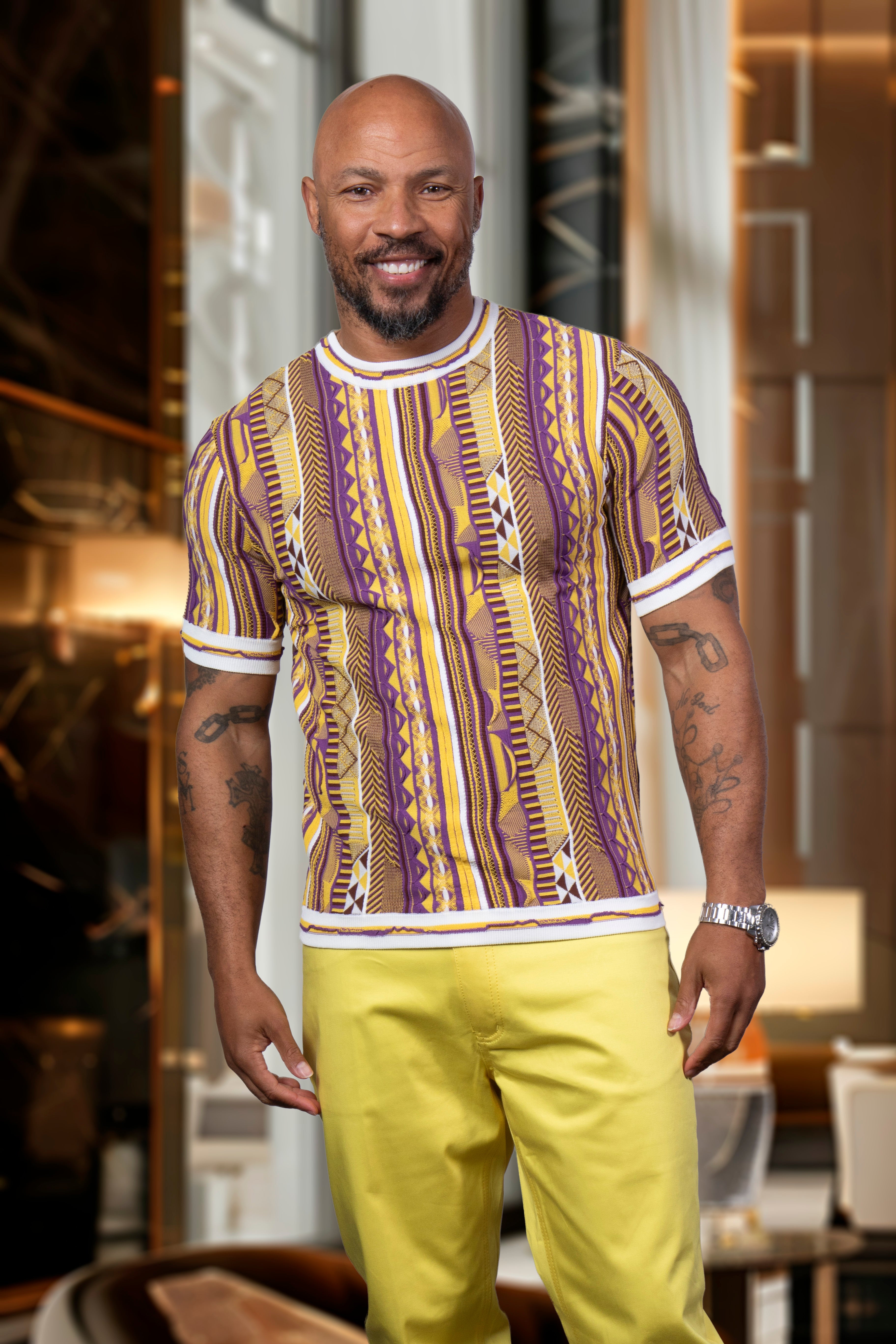 Prestige CMK-6004 Short Sleeve Knit Purple