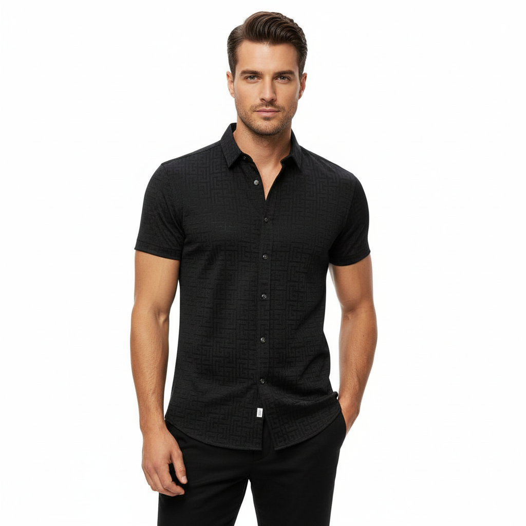 Grecian Grace Shirt - Century Penthouse Black
