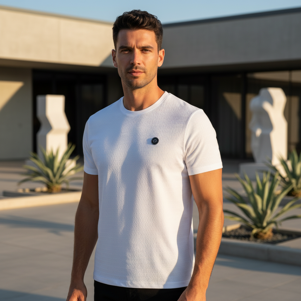 Fashion Mark T-shirt - Century Penthouse White