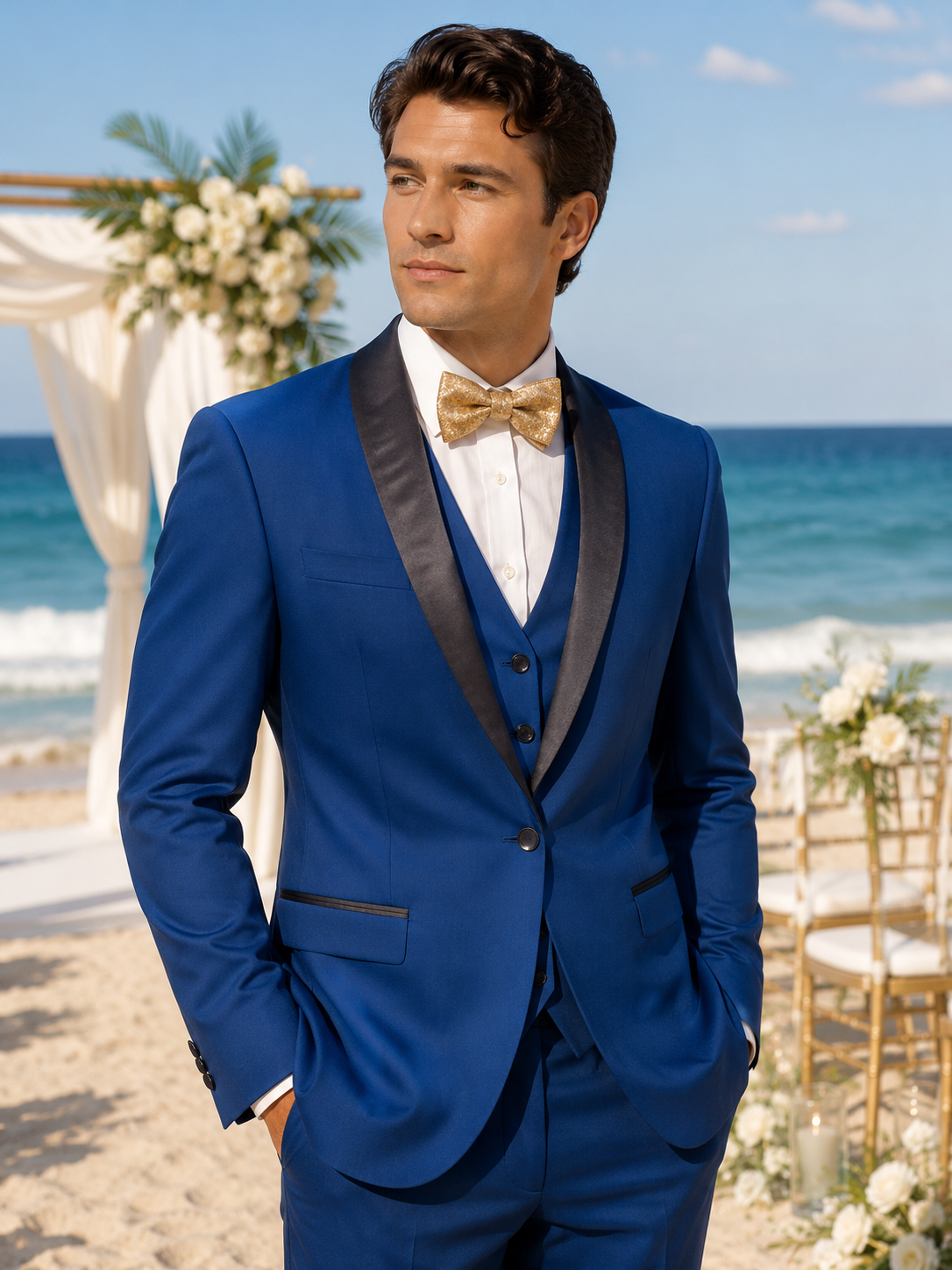 Alberto Cardinali TX-88 Slim Fit 3pcs Tux Royal Blue