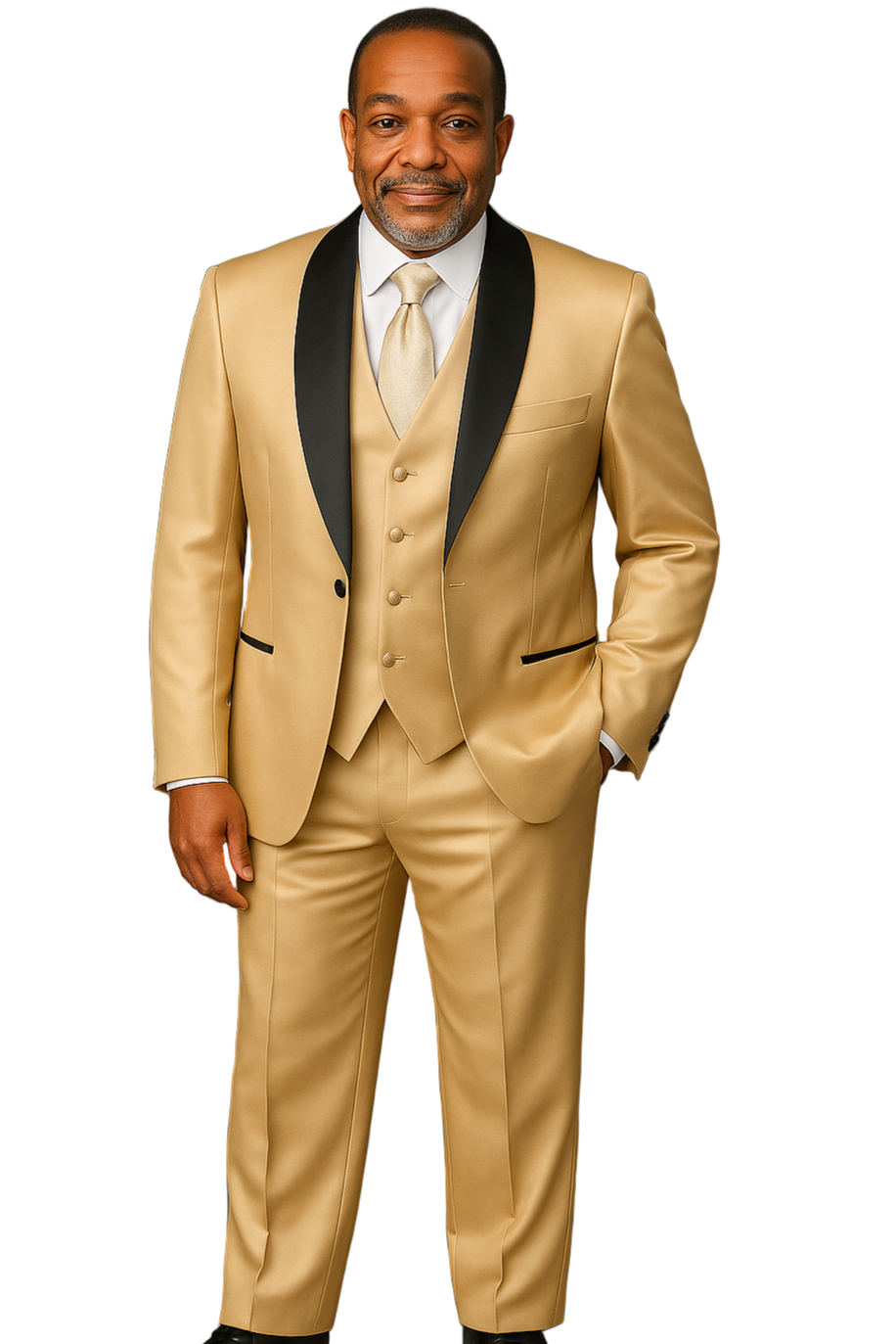 Vitali M6231 Pieces Vested Tuxedo Champaign