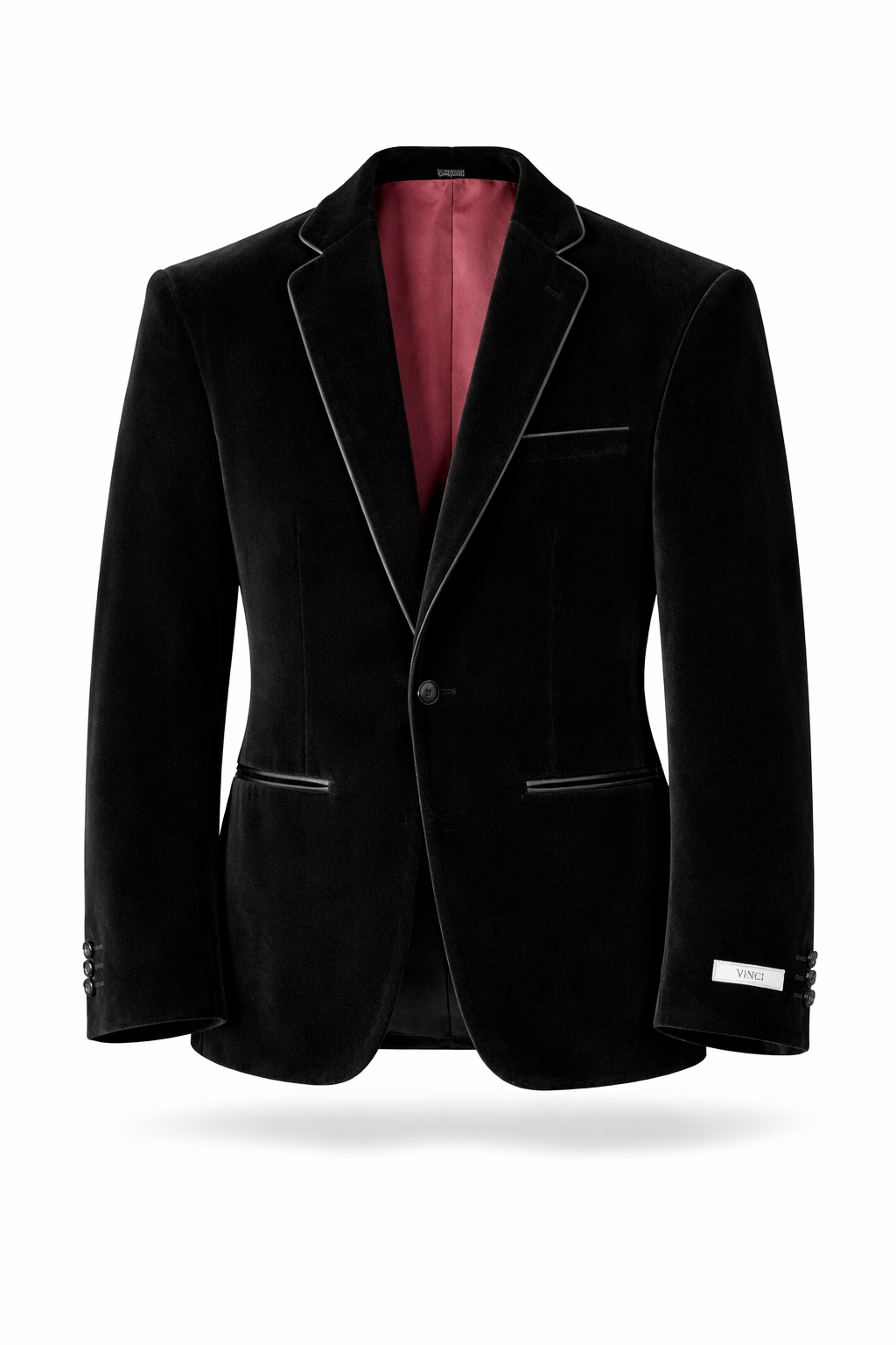 Vinci BS-02 Single Breast Velvet Black
