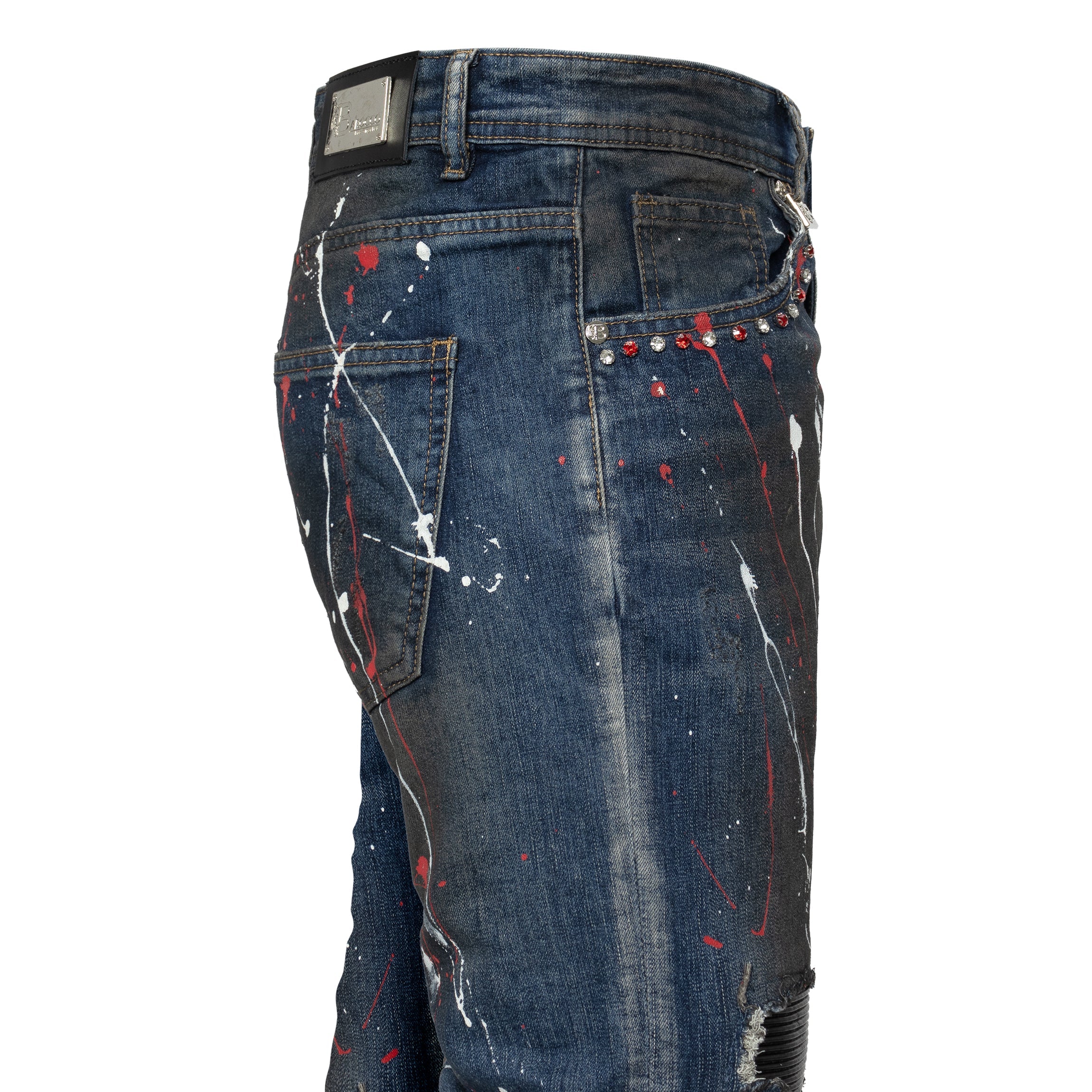 STREET EDGE Denim Pants DENIM/RED