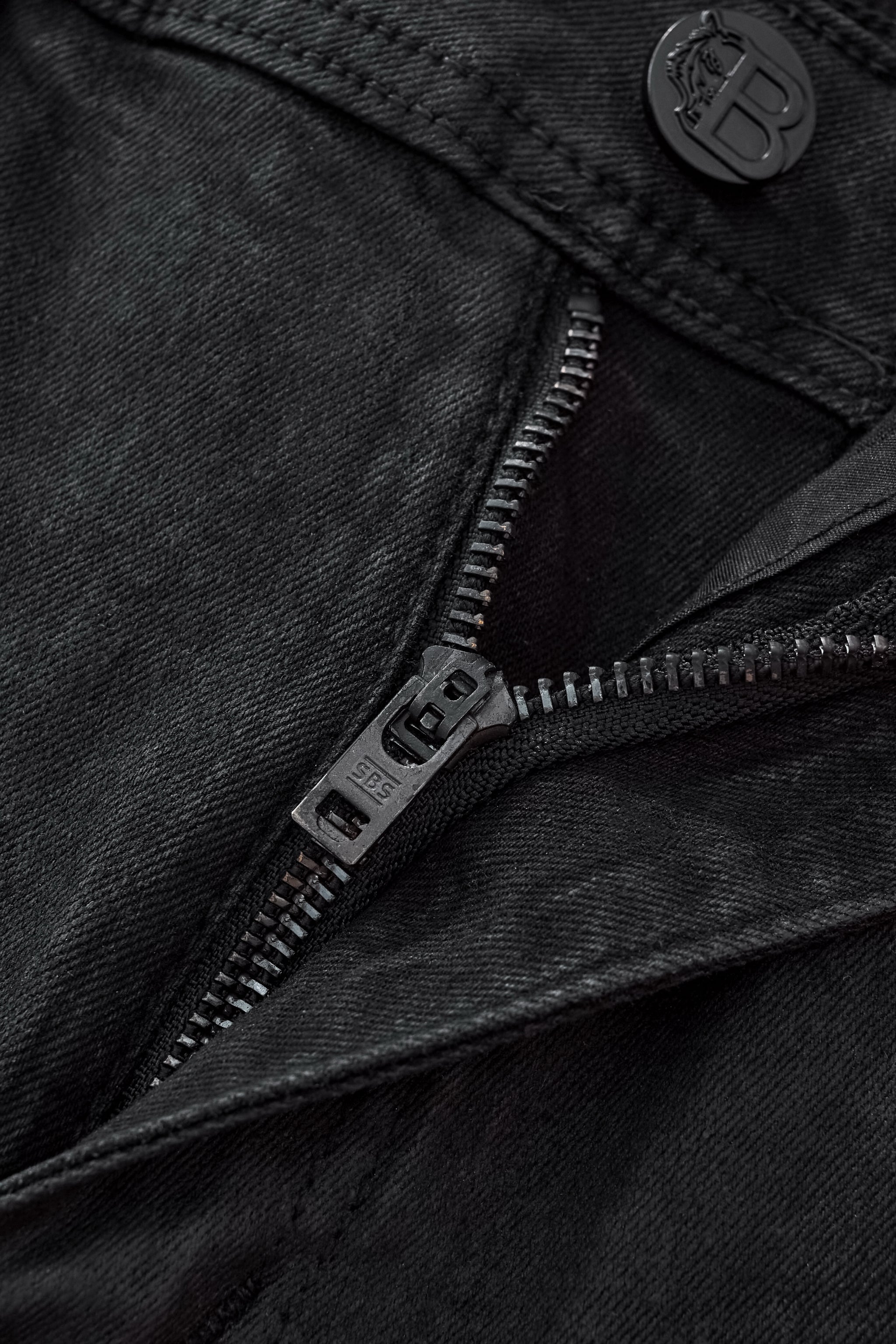 Obsidian Distressed Denim Pant BLACK