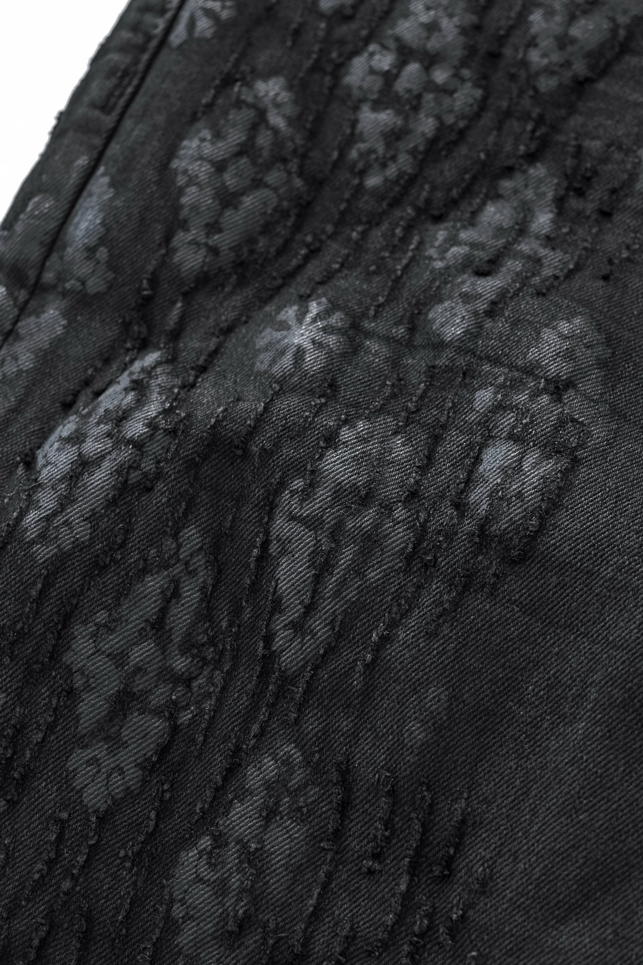 Regalia Medallion Print Denim Pant BLACK