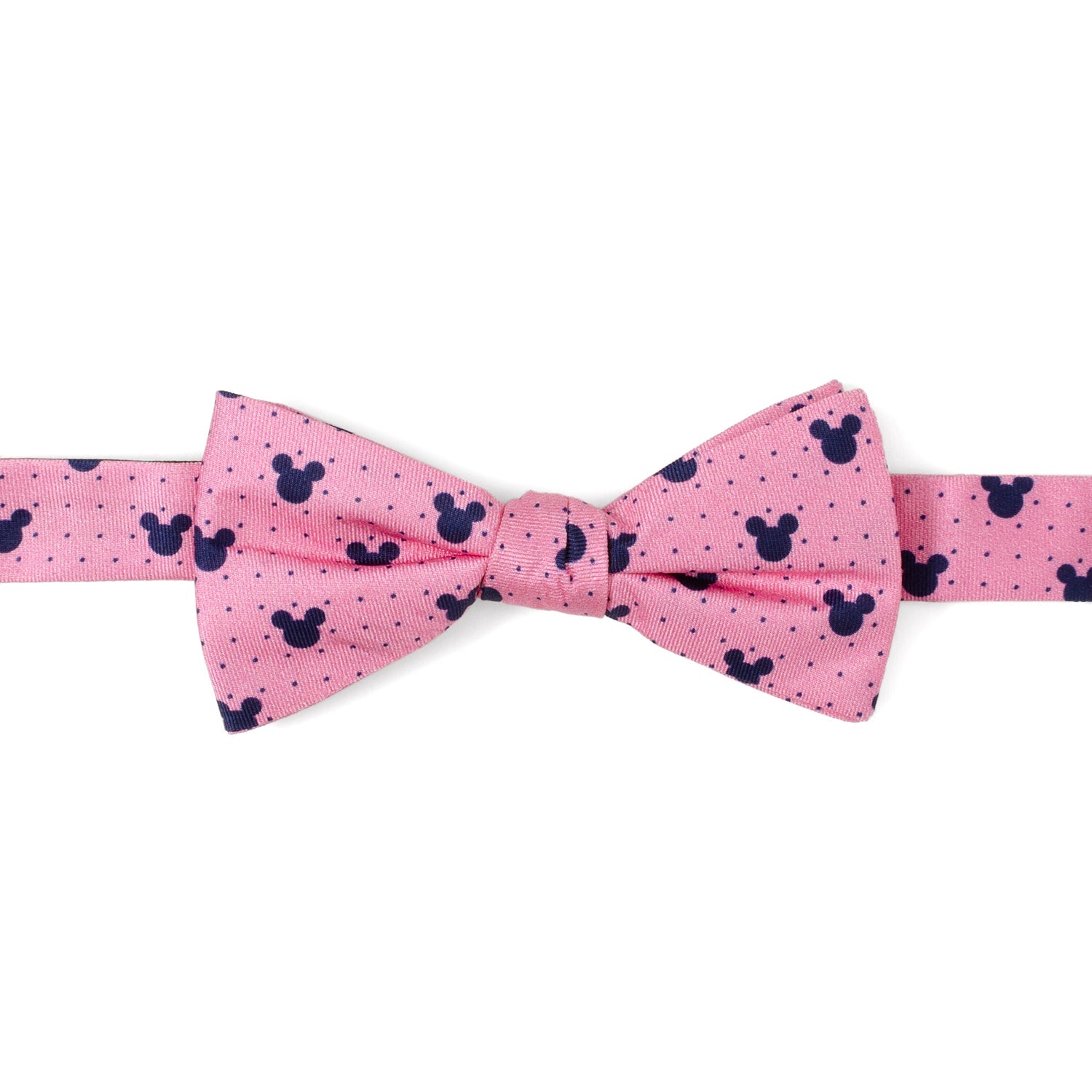 Disney Mickey Mouse Pink Dot Silhouette Pre-Tied Bow Tie