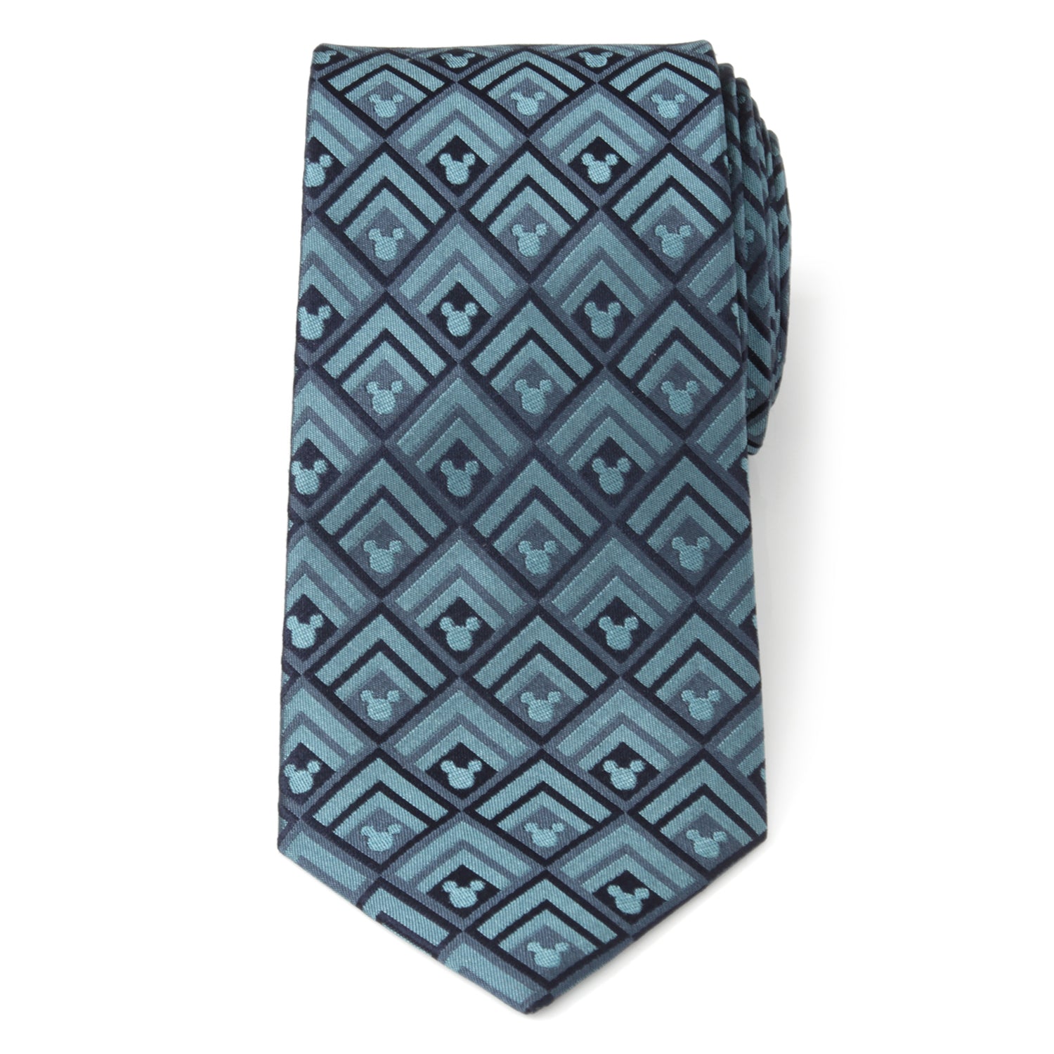Disney Mickey Mouse Diamond Teal Men's Tie
