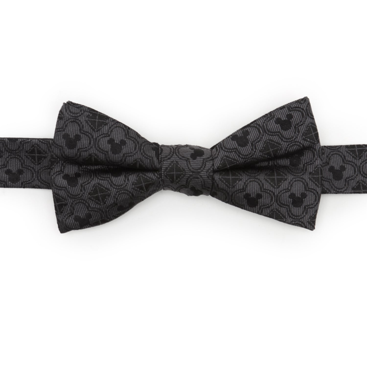 Disney Mickey Mouse Pattern Black Bow Tie