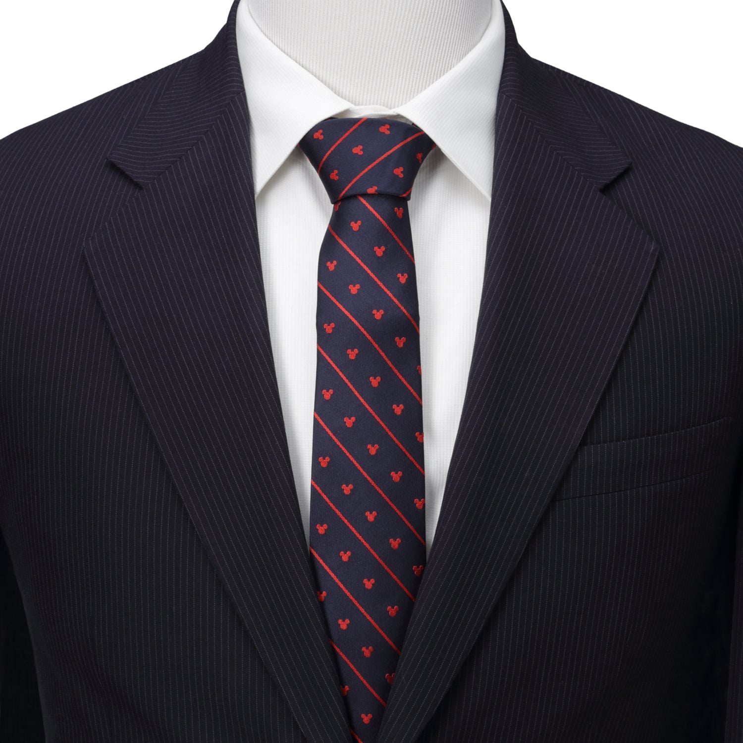 Disney Mickey Mouse Navy Pinstripe Tie
