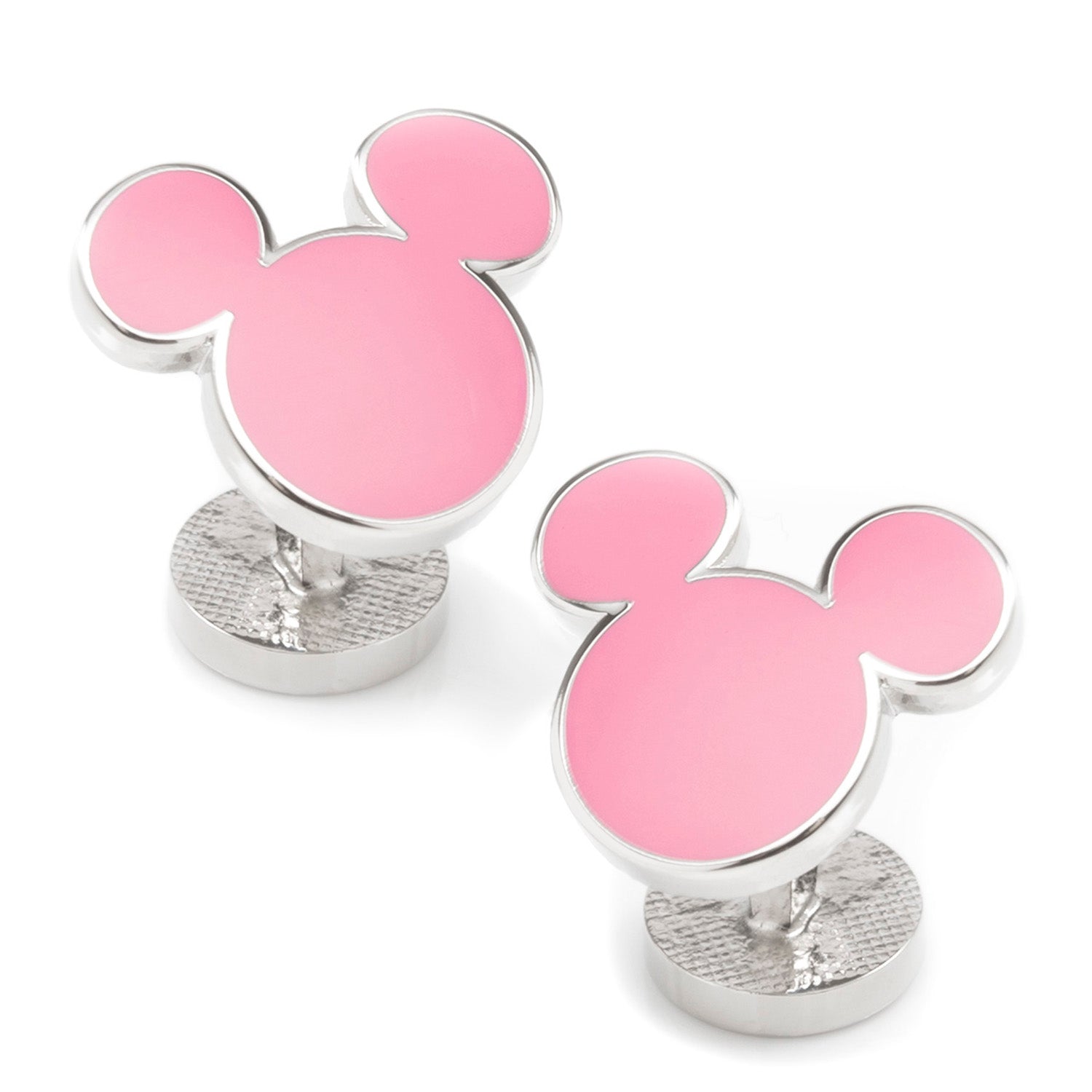 Disney Mickey Mouse Silhouette Pink Cufflinks