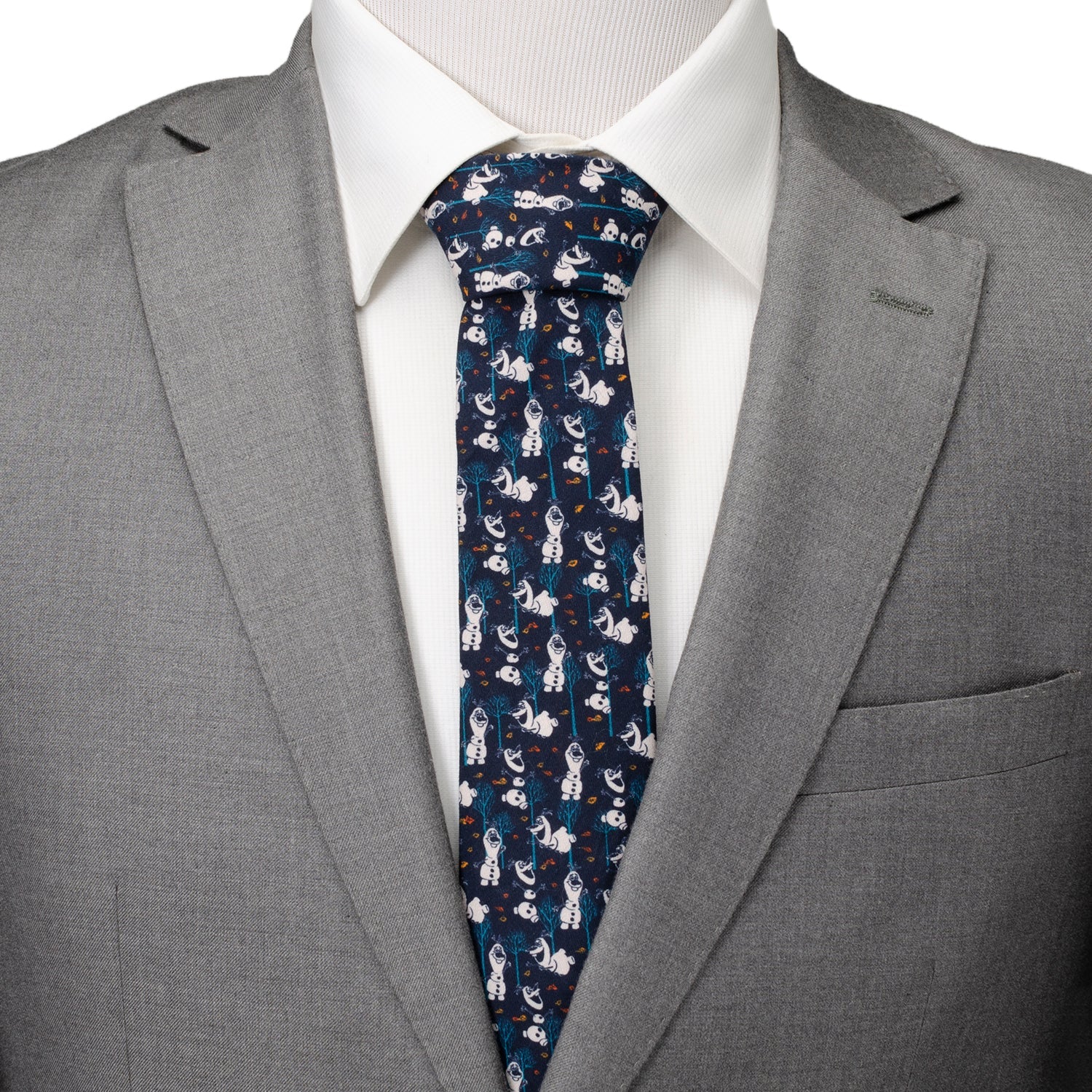 Disney Frozen Olaf Navy Pattern Men's Tie