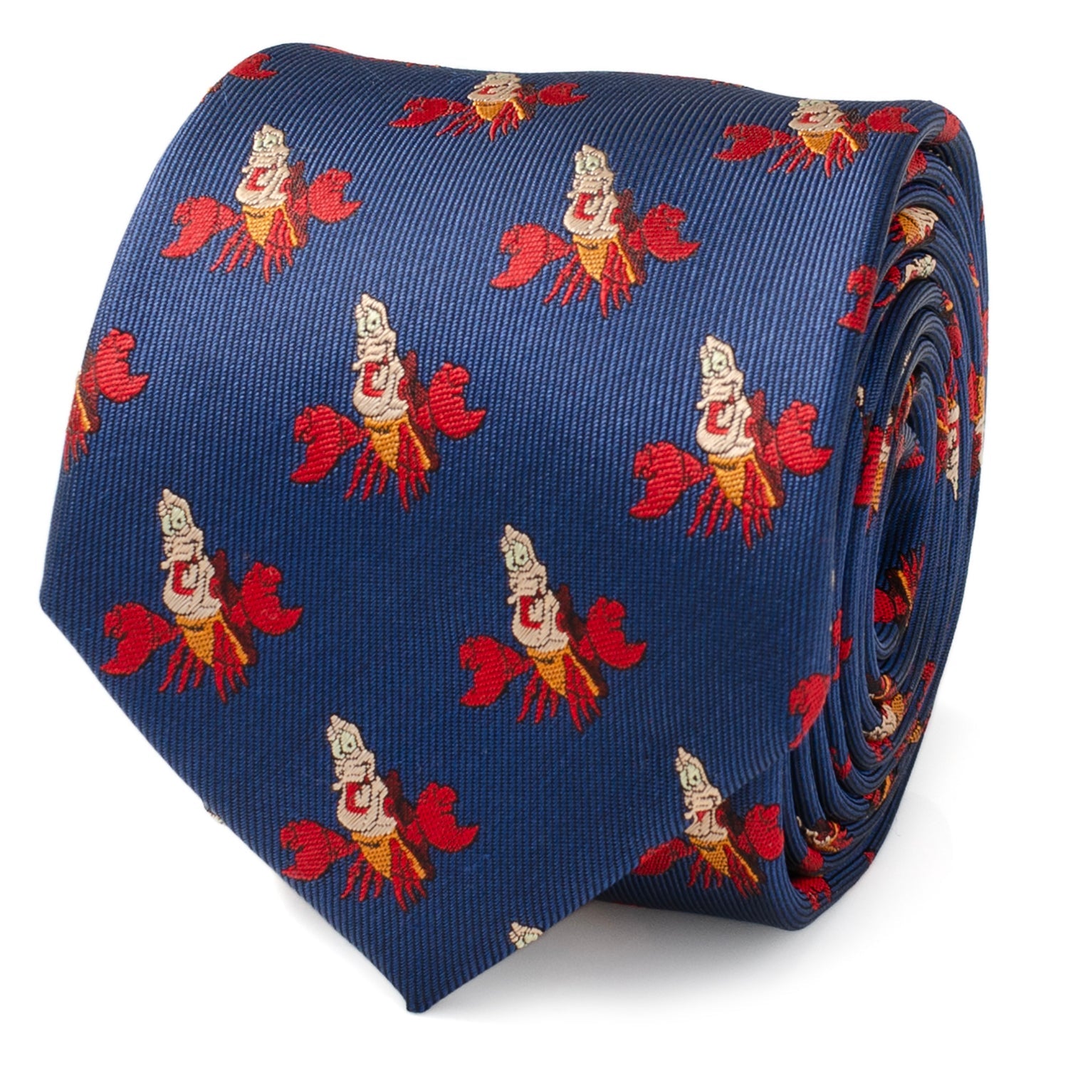 Disney The Little Mermaid Sebastian Hidden Message Blue Men's Tie