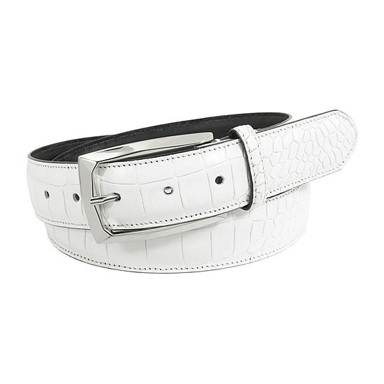 Stacy Adams SA501-100 Leather Belt White