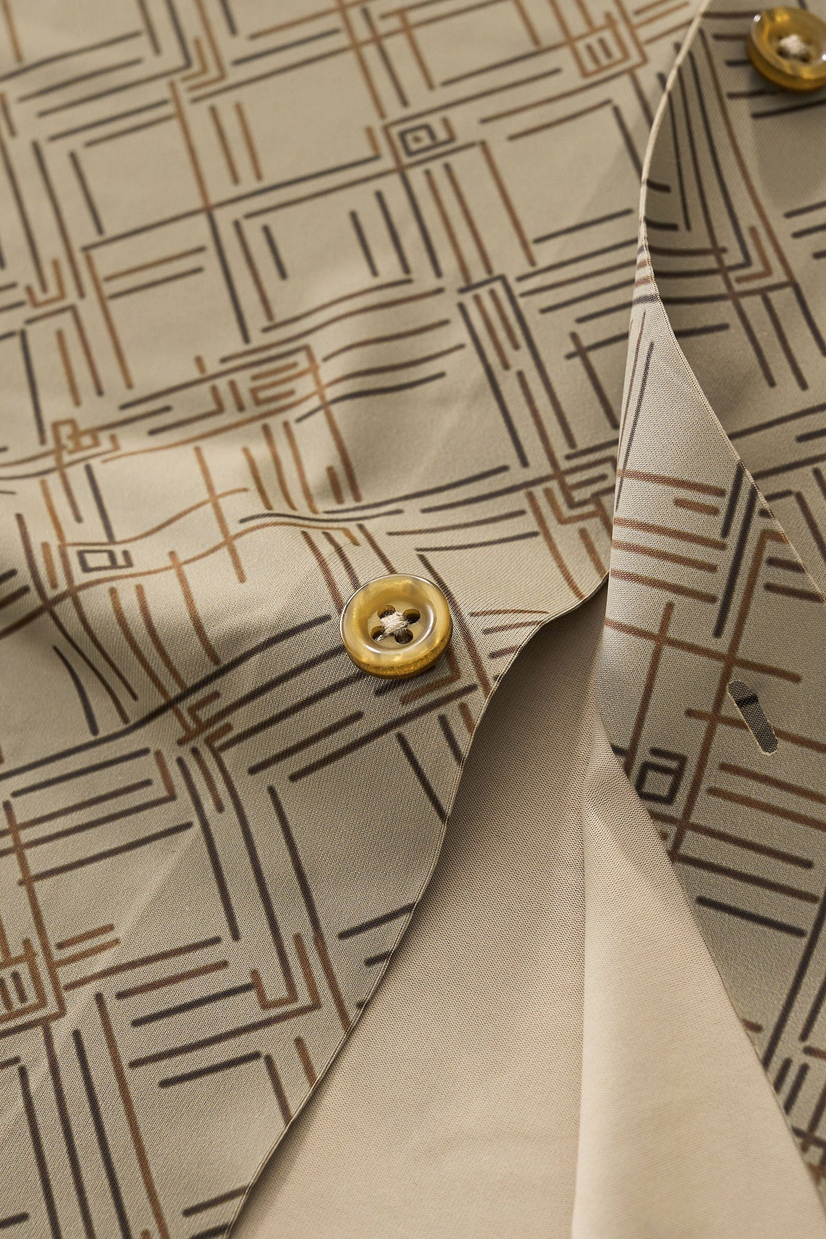 Seamless Geo Print Shirt – El Baron KHAKI