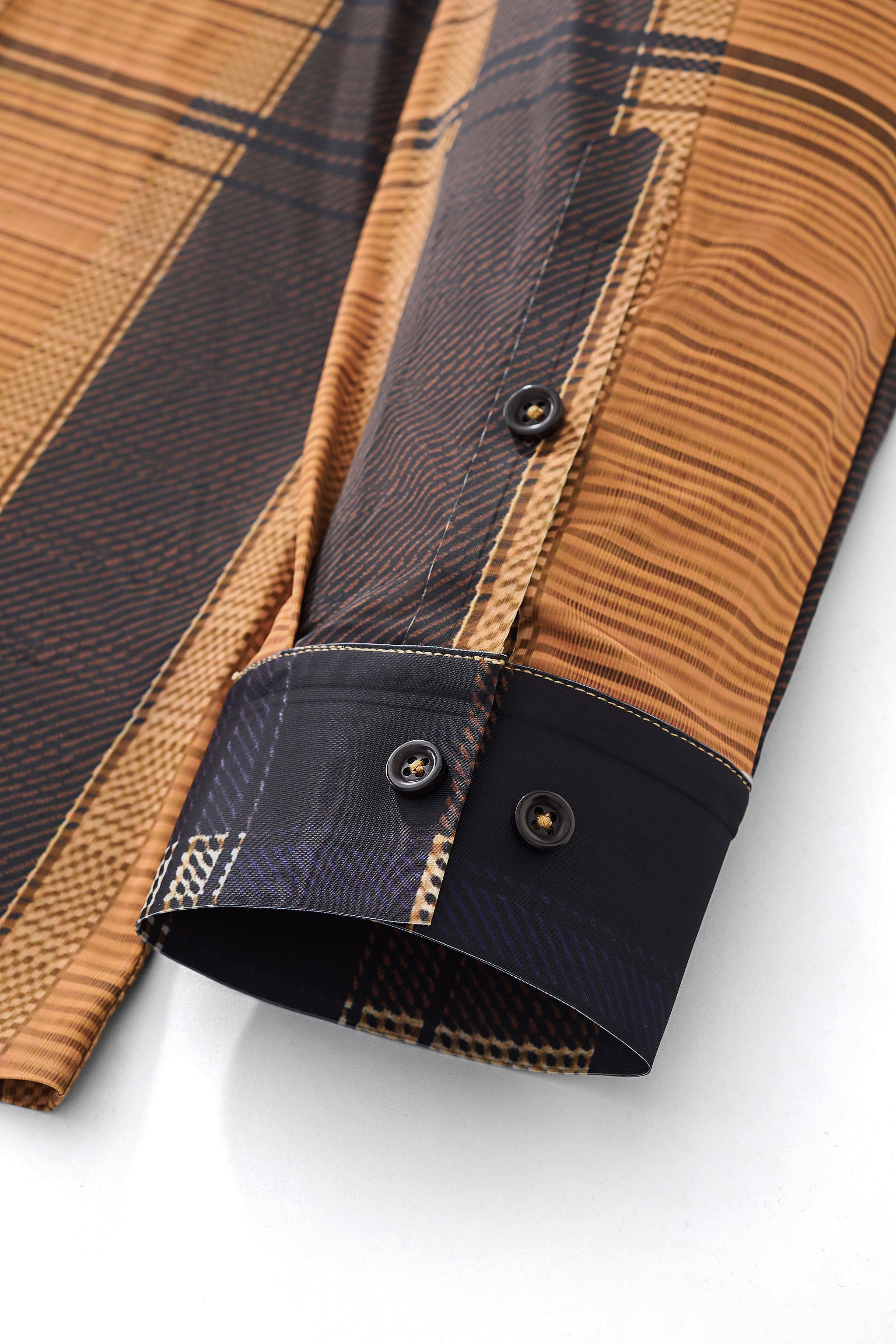 Seamless Plaid Stripe Shirt – El Baron CARAMEL