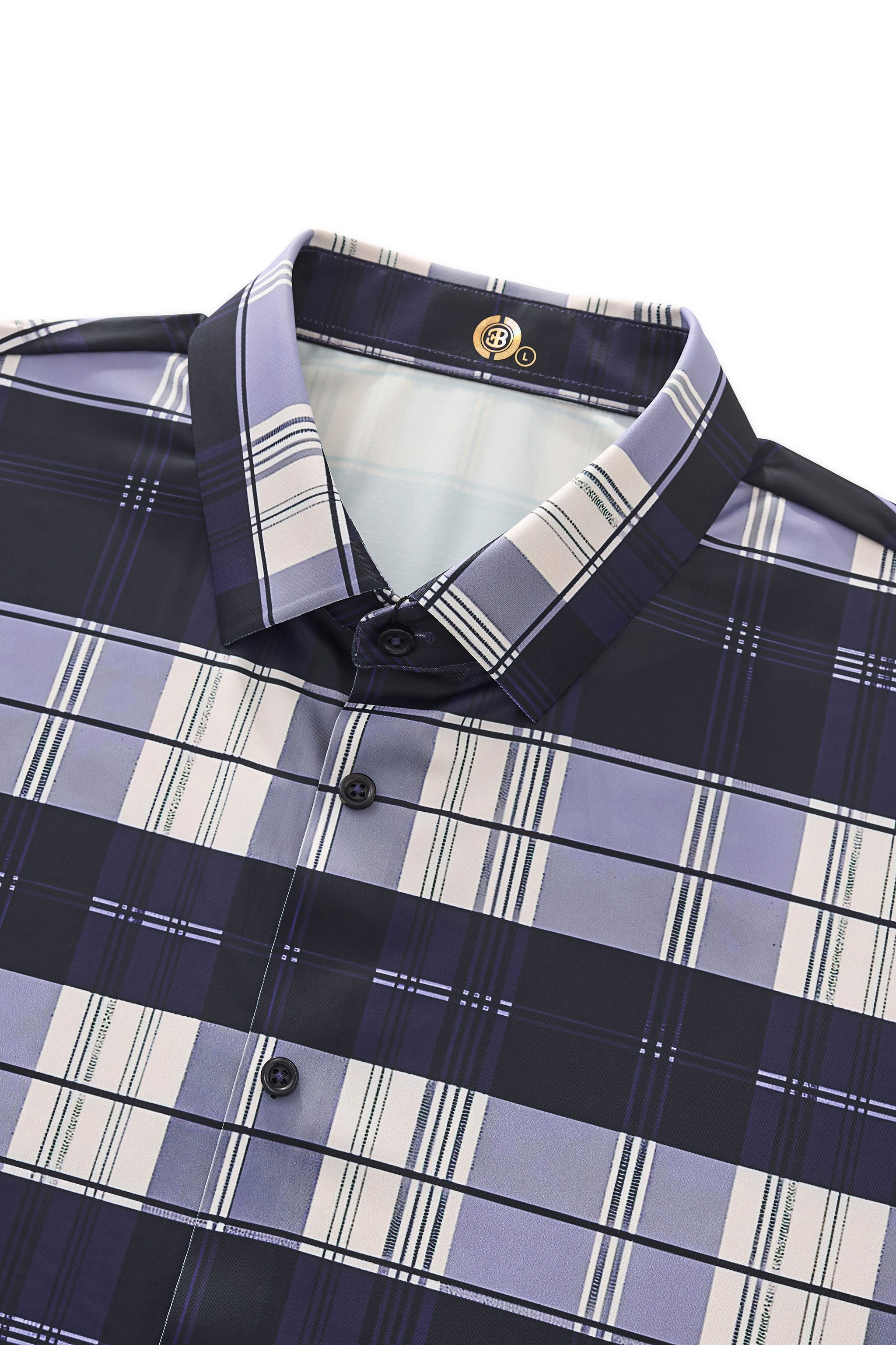 Seamless Classic Plaid Shirt – El Baron NAVY